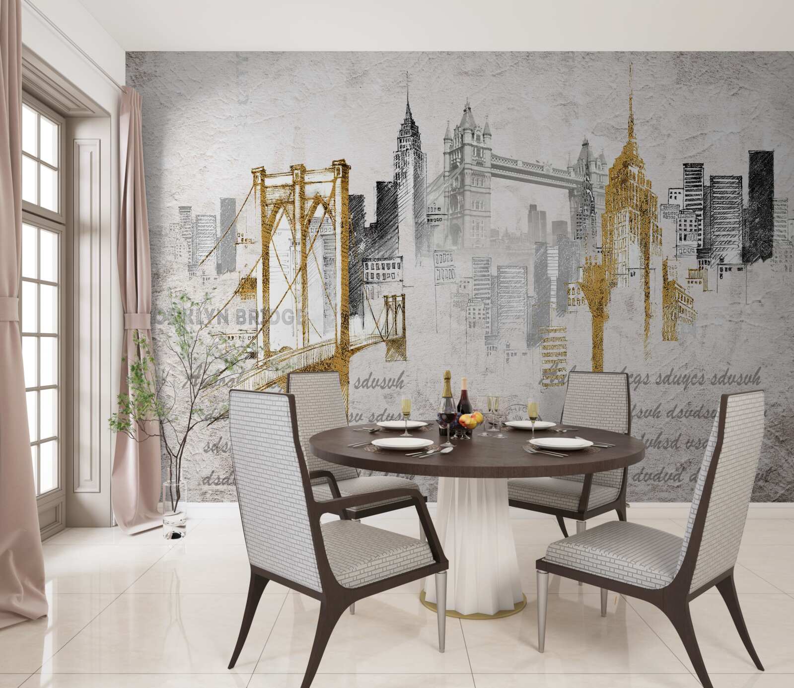 Fototapeta abstraktný new york vo vintage štýle