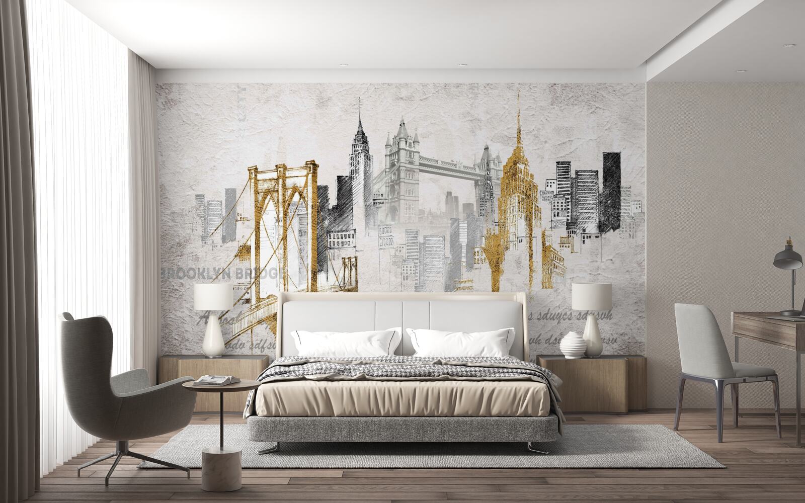 Fototapeta abstraktný new york vo vintage štýle