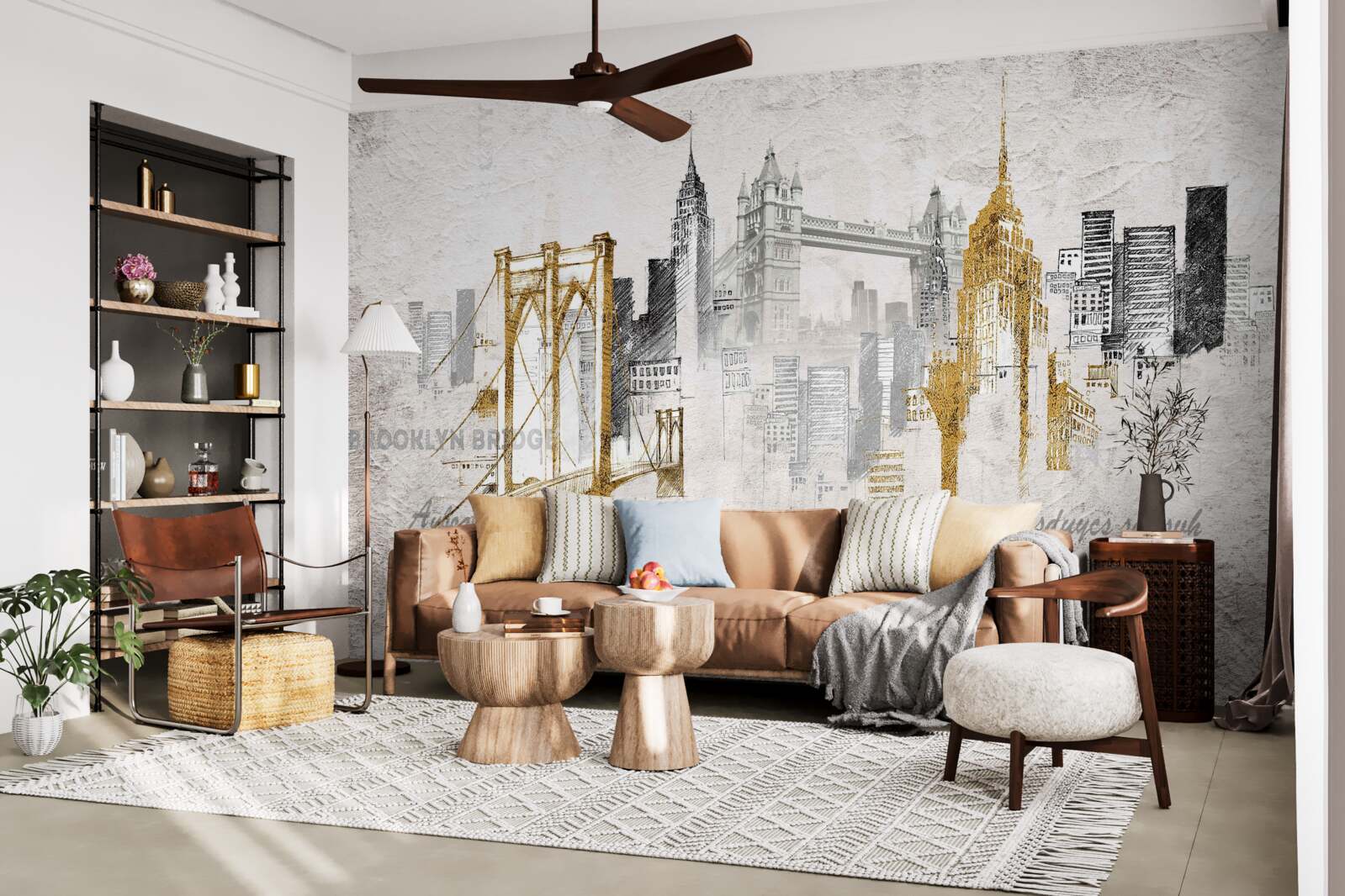 Fototapeta abstraktný new york vo vintage štýle