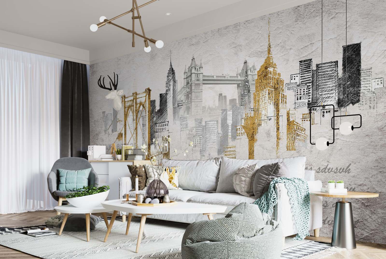 Fototapeta abstraktný new york vo vintage štýle