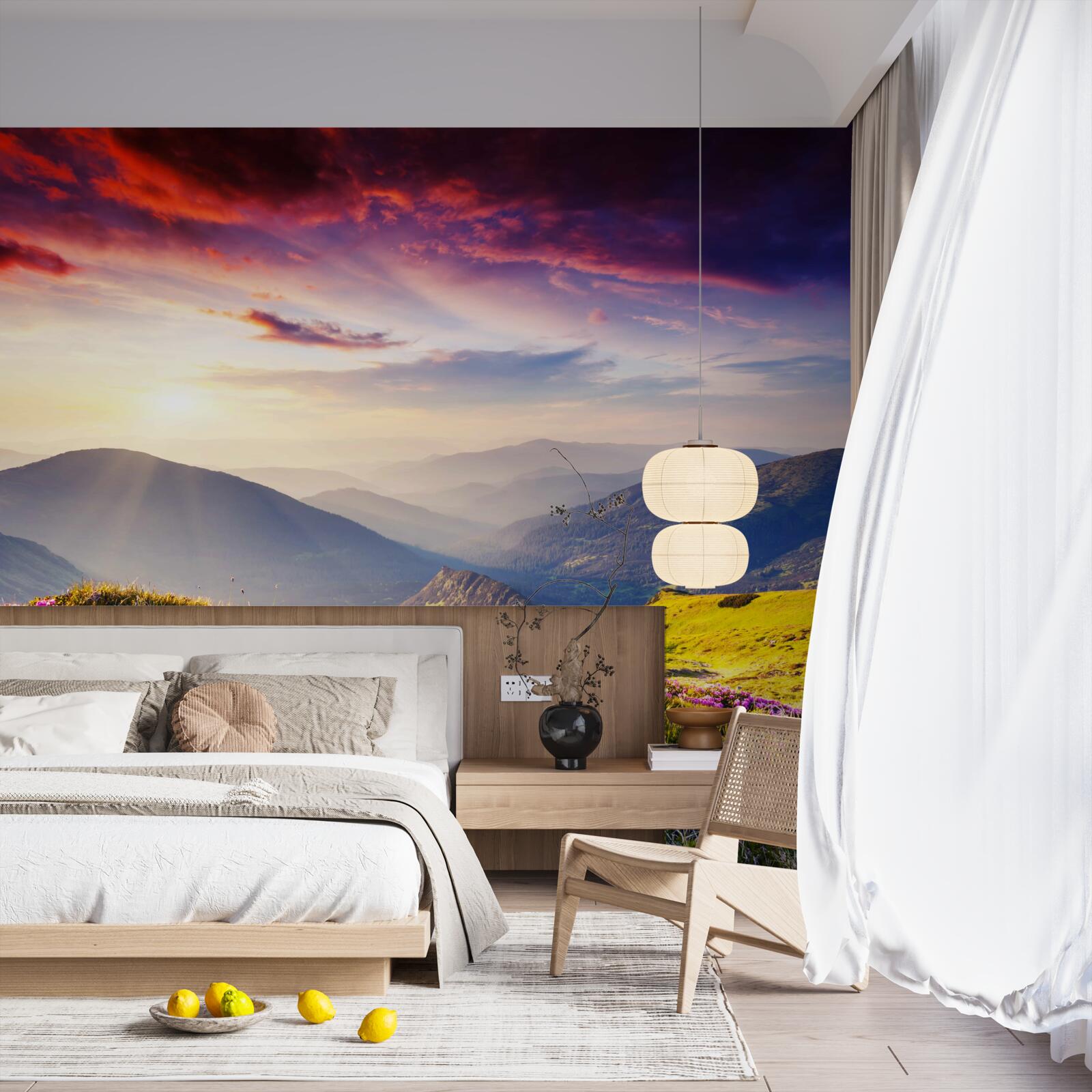 Fototapeta na úsvite horské kopce ožívajú živými farbami