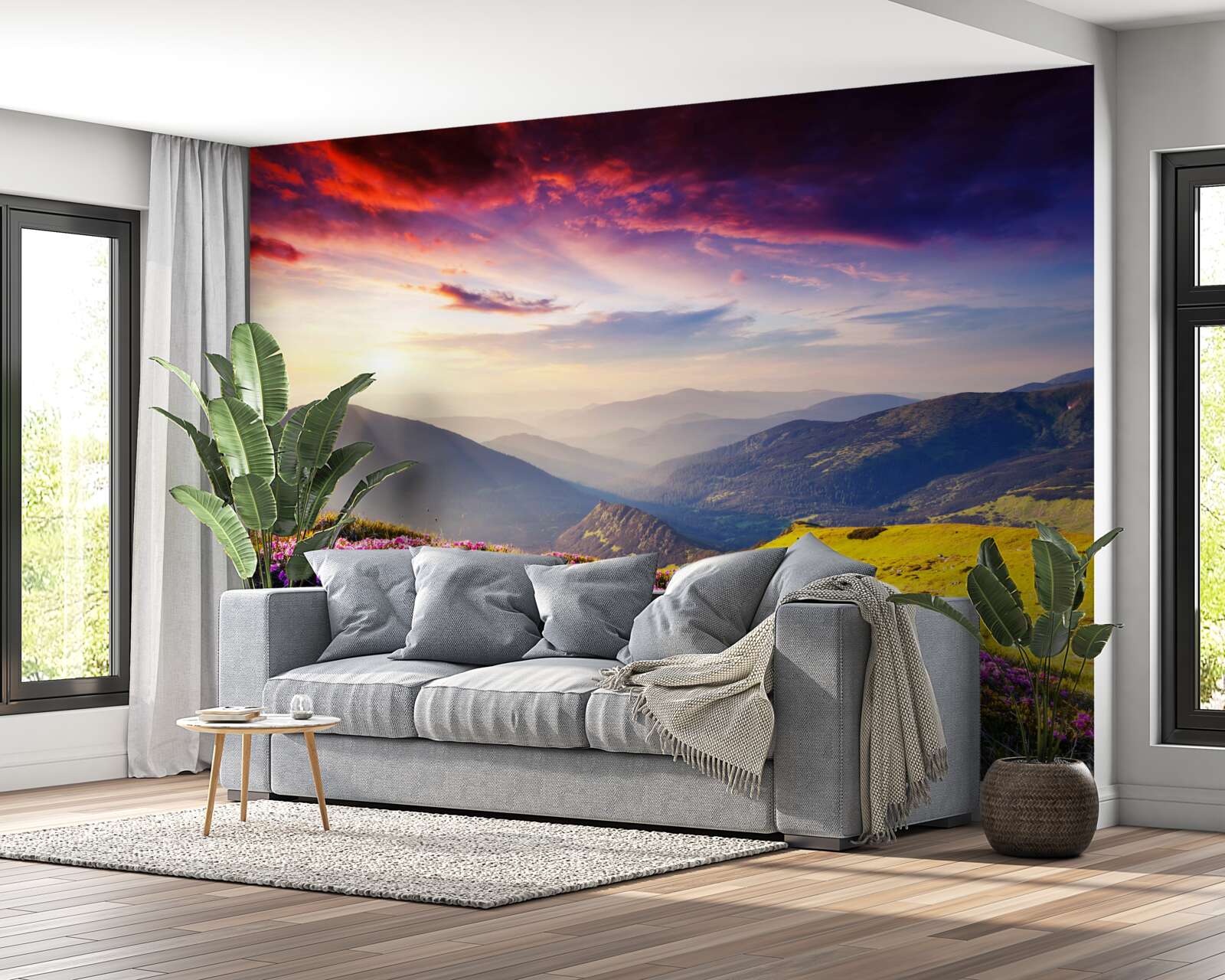 Fototapeta na úsvite horské kopce ožívajú živými farbami