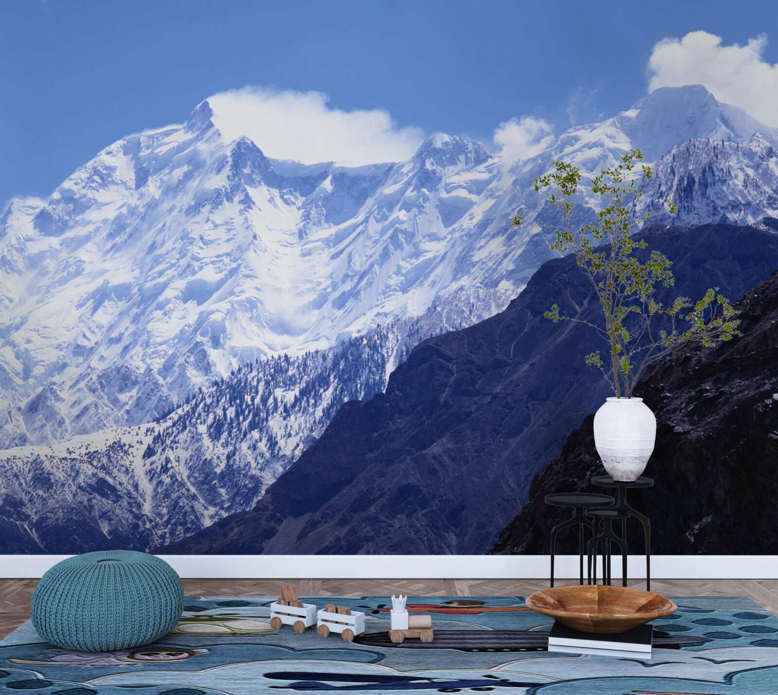 Fototapeta vrcholy mrakov, nehybné vo svojej ľadovej tvrdosti