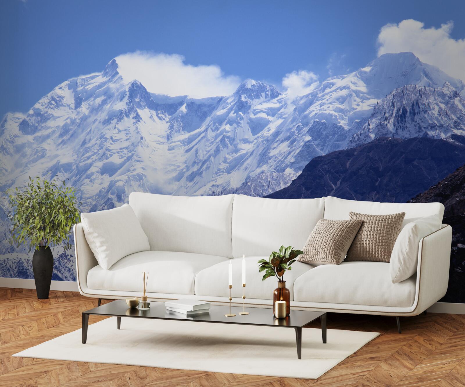 Fototapeta vrcholy mrakov, nehybné vo svojej ľadovej tvrdosti