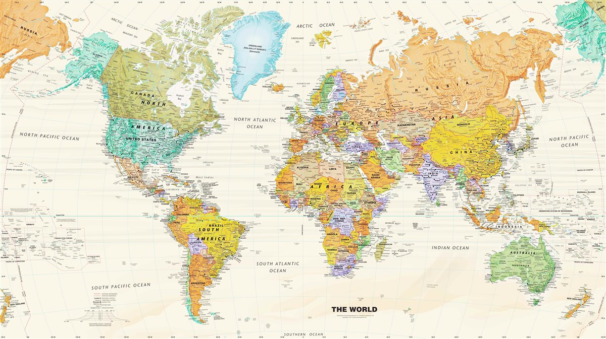 Fototapeta globálna mapa Zeme