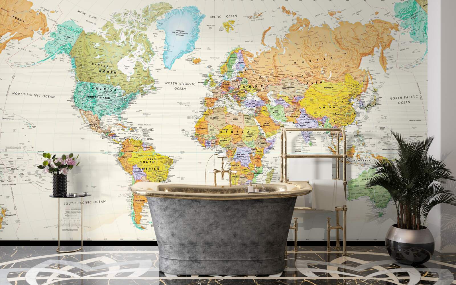 Fototapeta globálna mapa Zeme