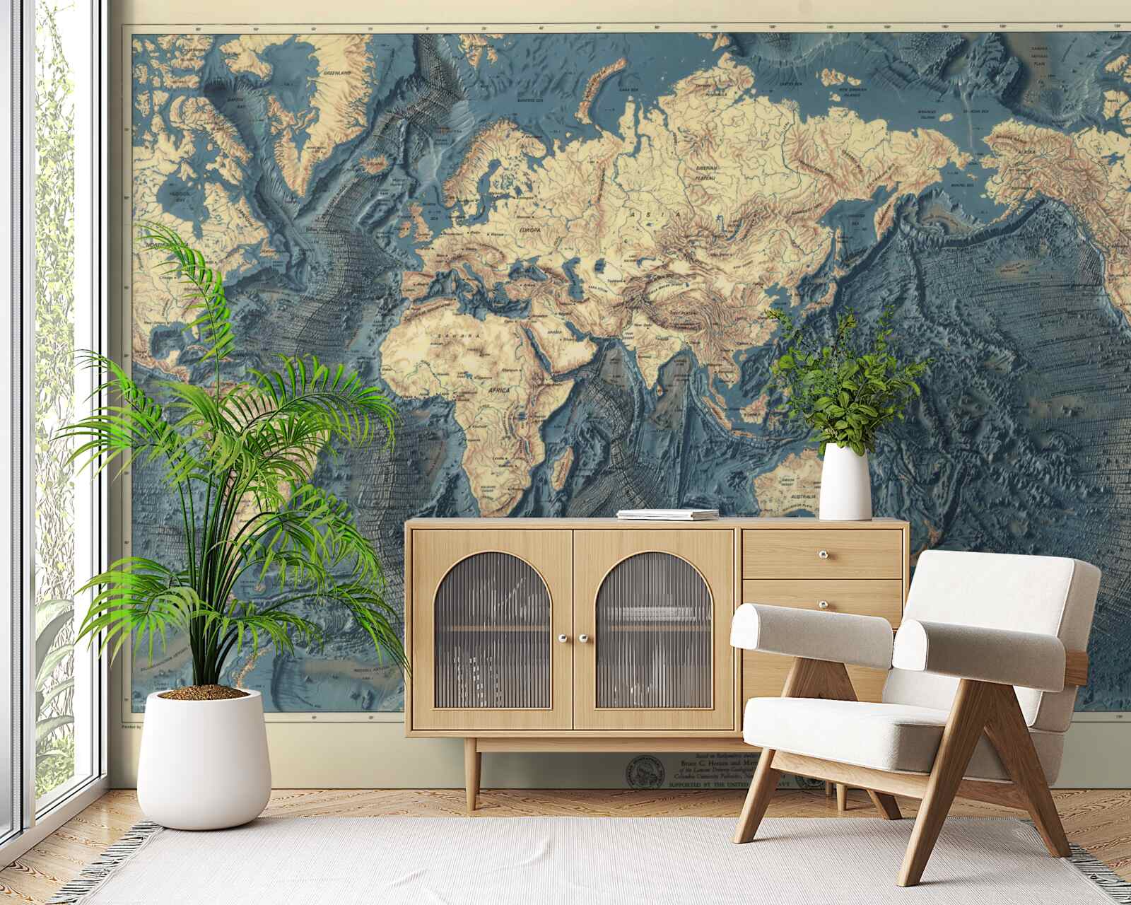 Fototapeta oceánske dno v reliéfe