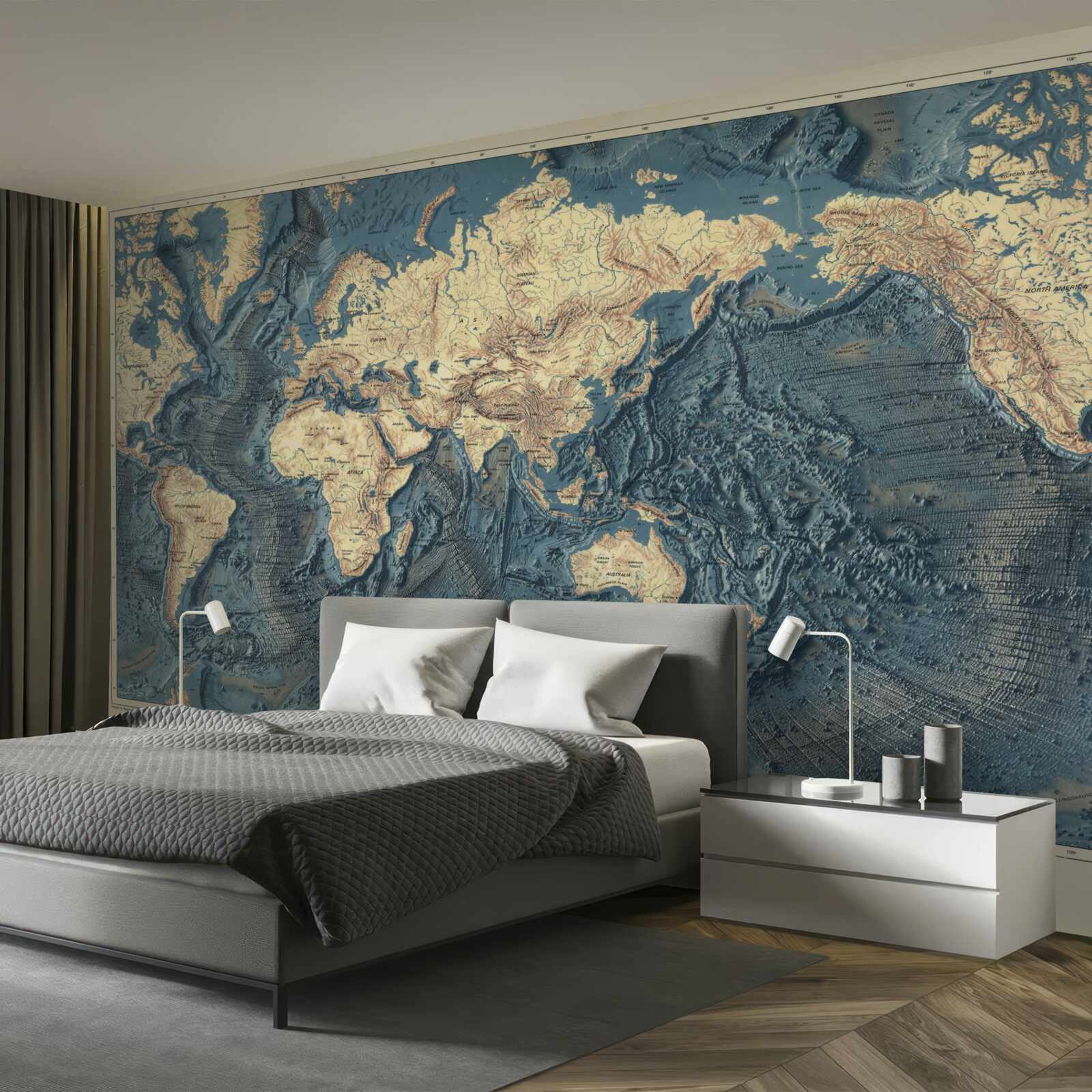 Fototapeta oceánske dno v reliéfe