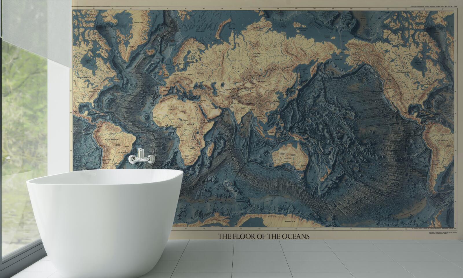 Fototapeta oceánske dno v reliéfe