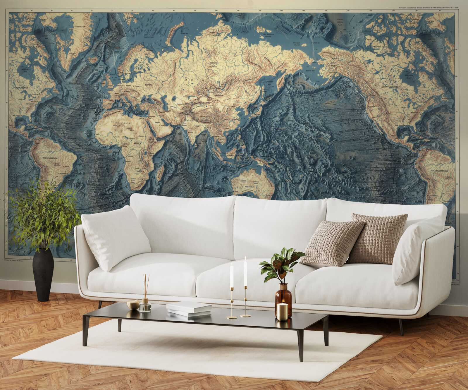 Fototapeta oceánske dno v reliéfe