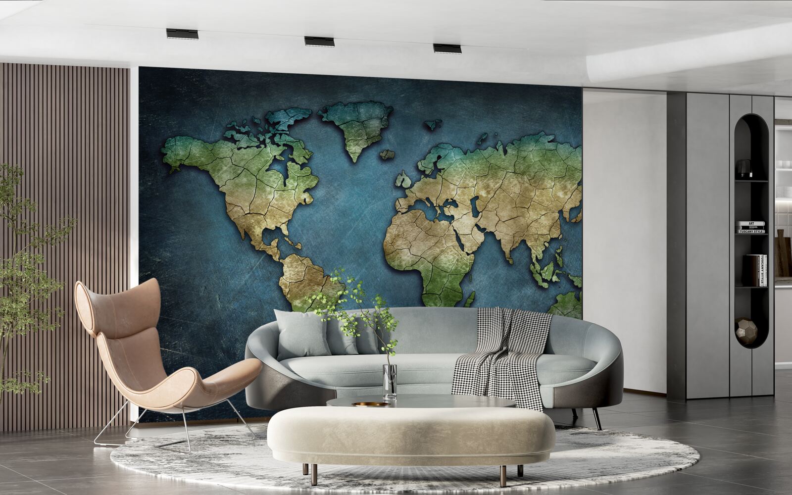 Fototapeta mapa sveta na stene