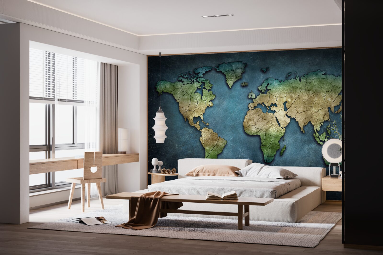 Fototapeta mapa sveta na stene