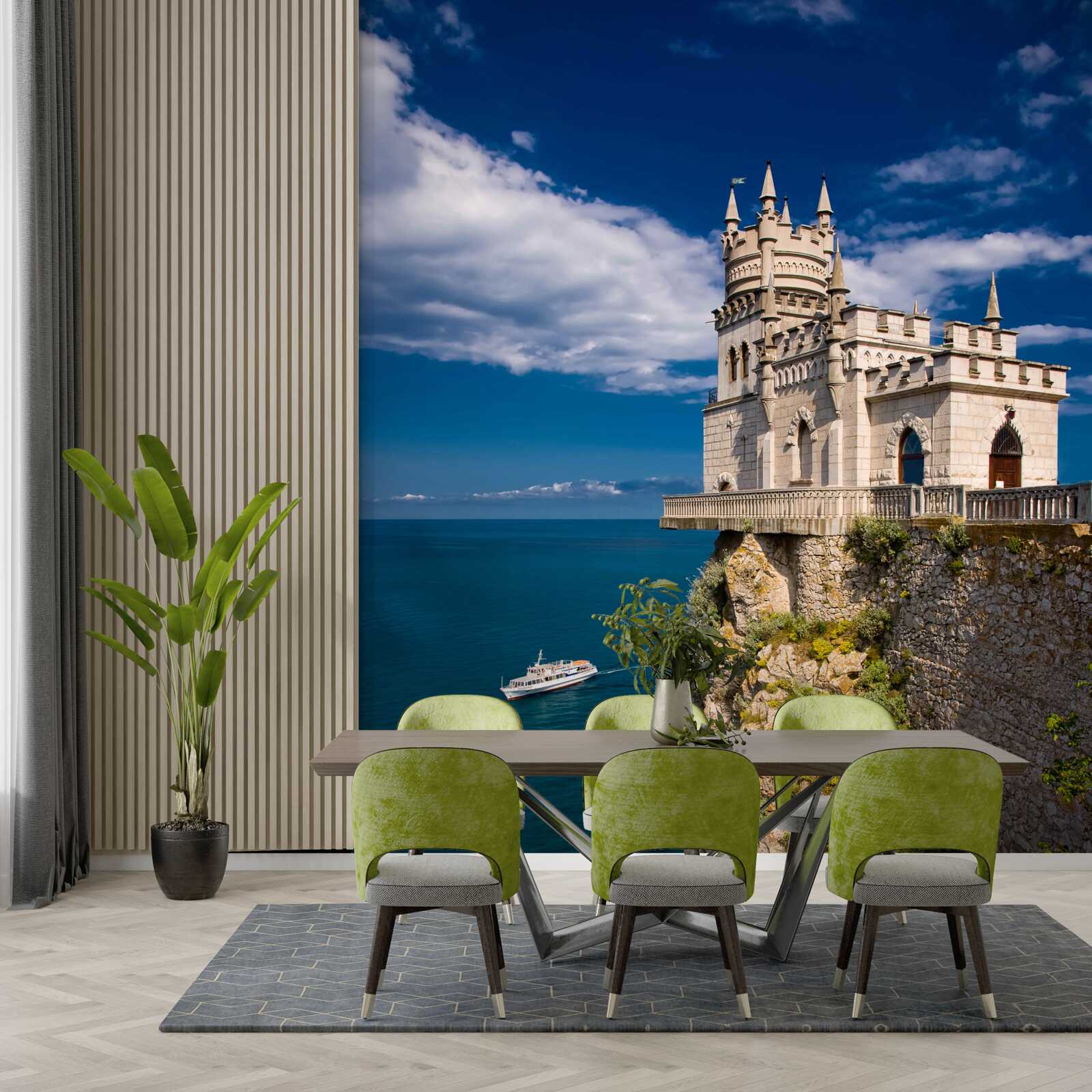 Fototapeta pevnosť na okraji morského útesu