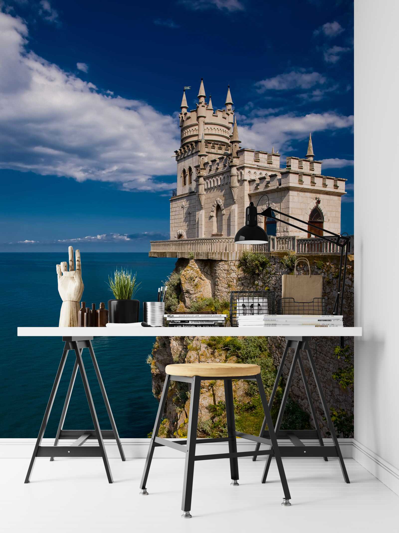 Fototapeta pevnosť na okraji morského útesu