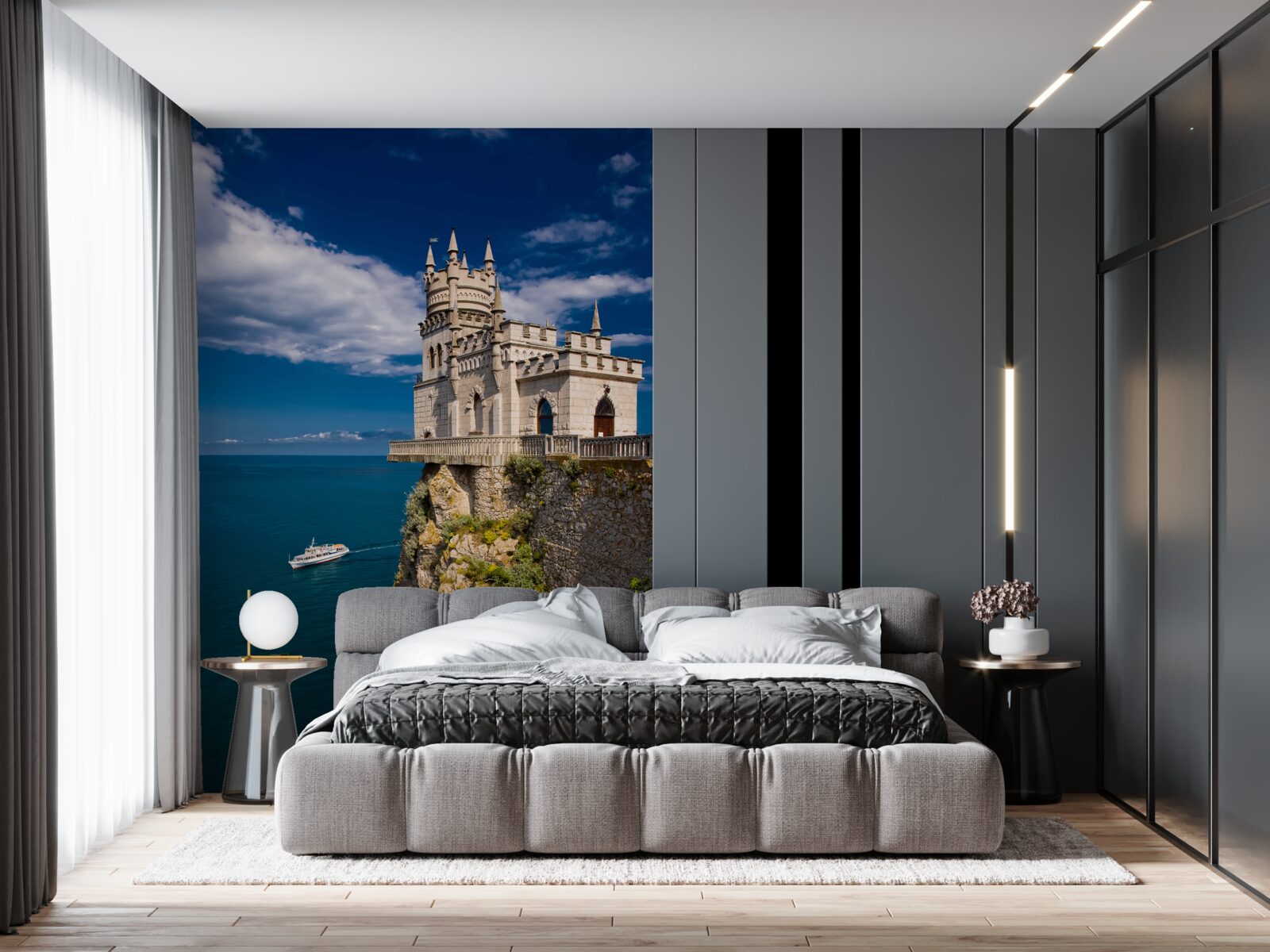 Fototapeta pevnosť na okraji morského útesu