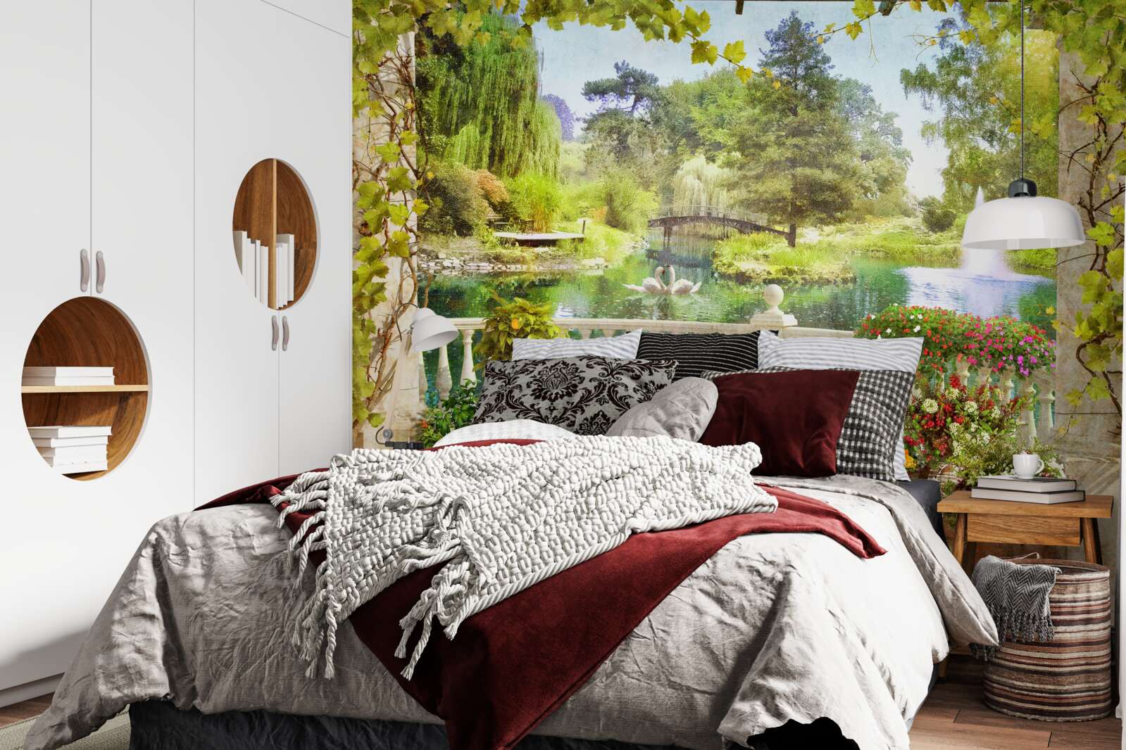 Fototapeta Labute pri jazere na terase