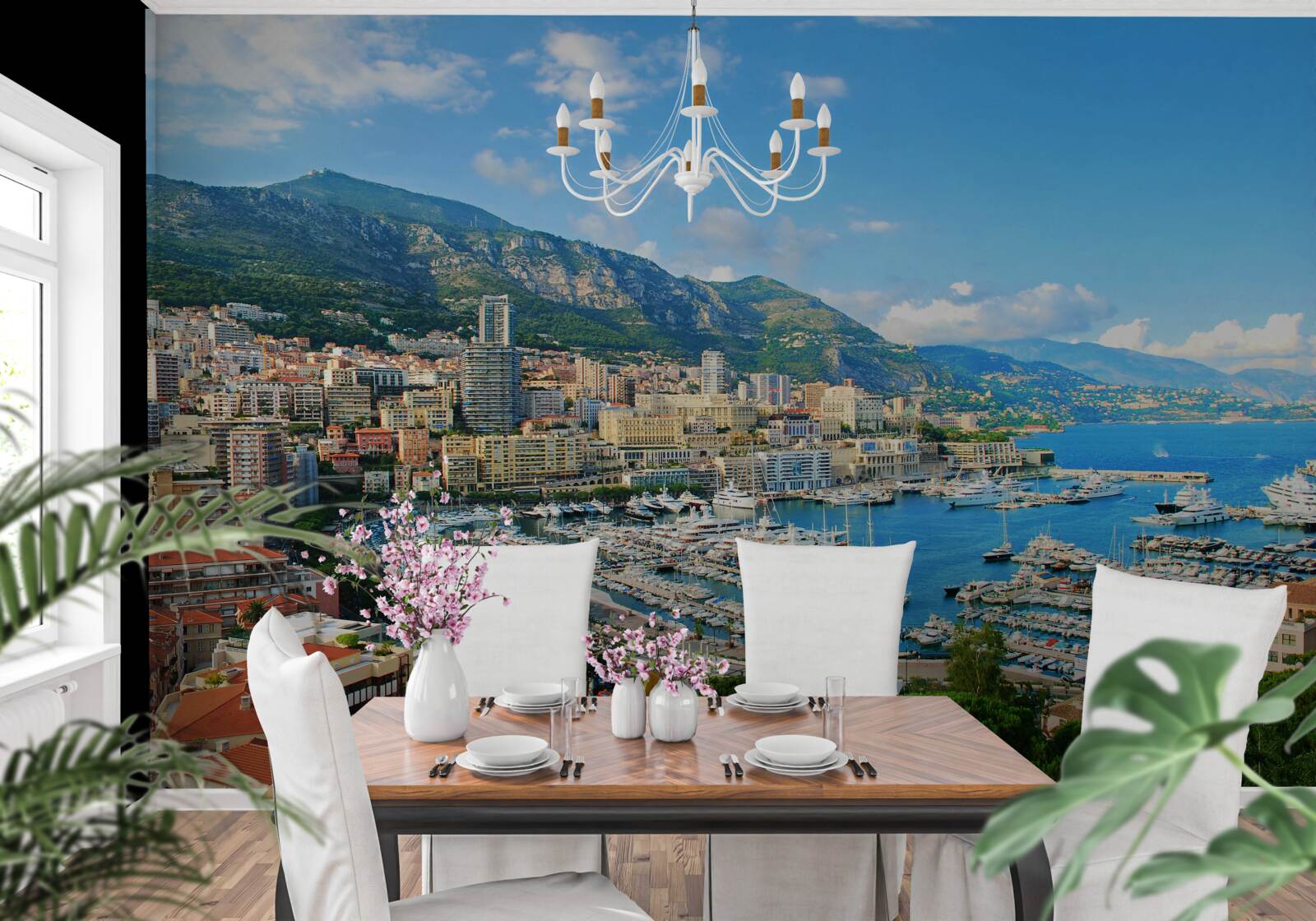 Fototapeta Monako je záliv, kde sa zhromažďuje veľa jácht