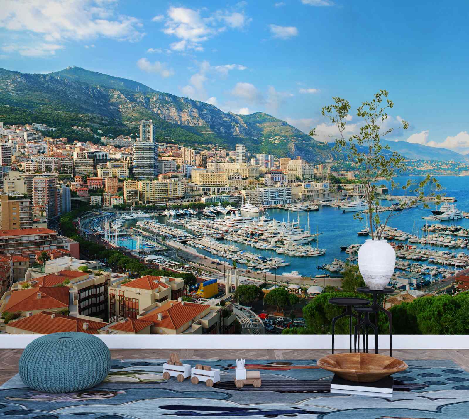 Fototapeta Monako je záliv, kde sa zhromažďuje veľa jácht