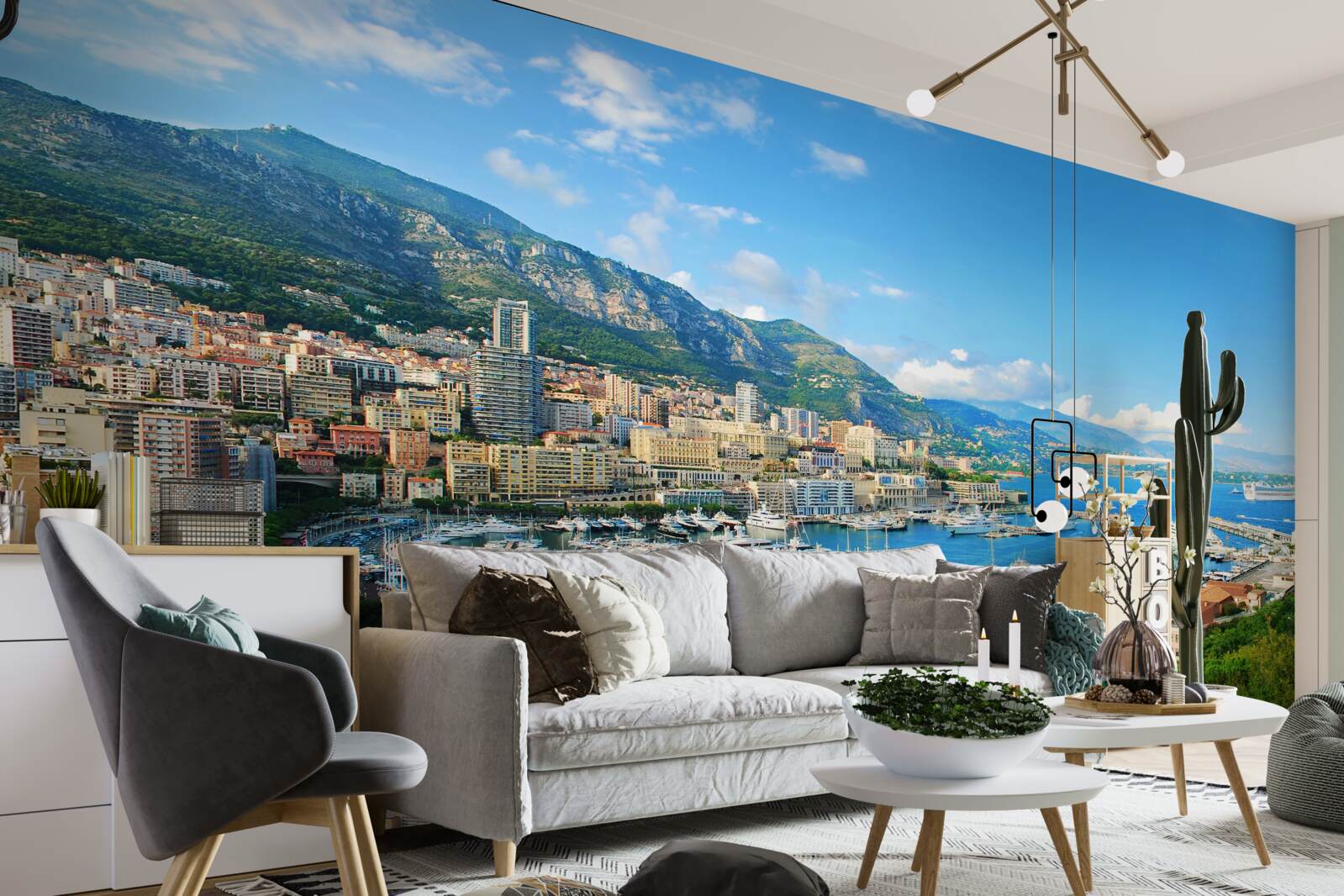 Fototapeta Monako je záliv, kde sa zhromažďuje veľa jácht