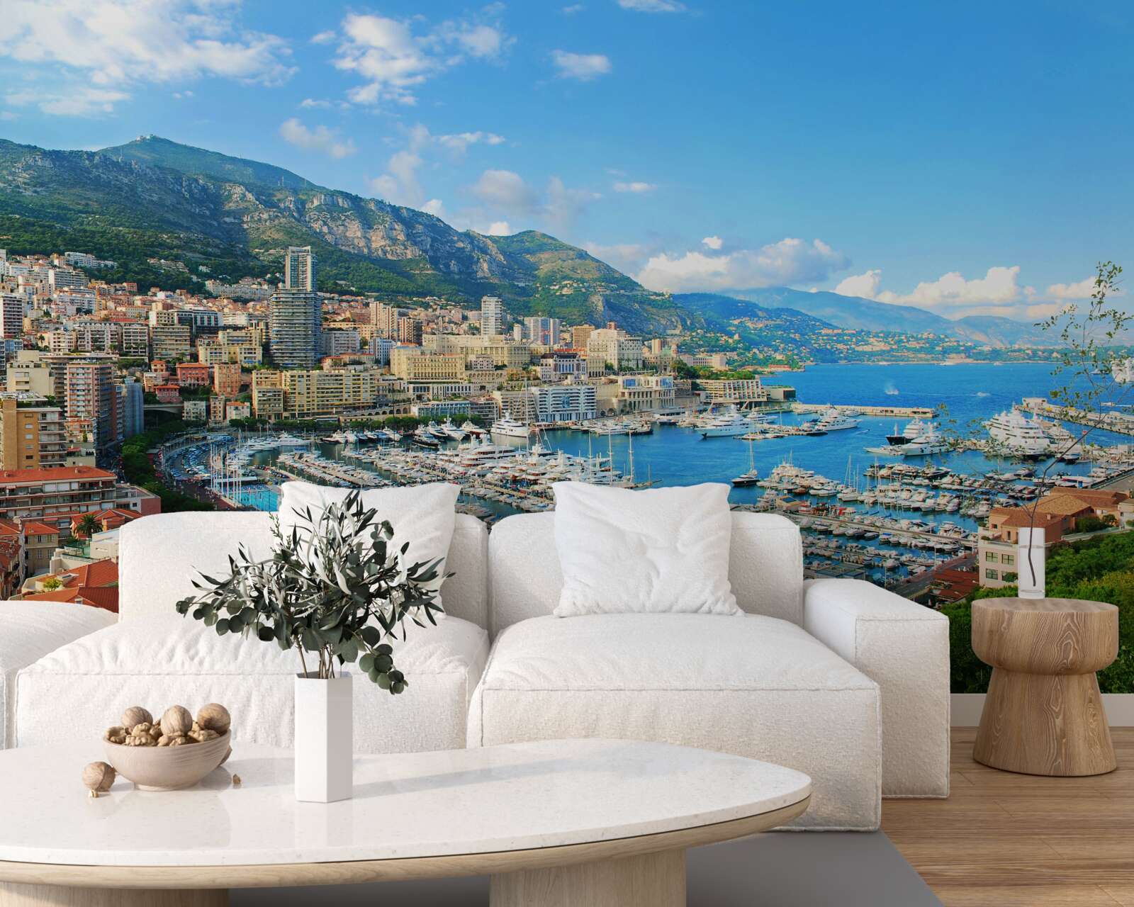 Fototapeta Monako je záliv, kde sa zhromažďuje veľa jácht