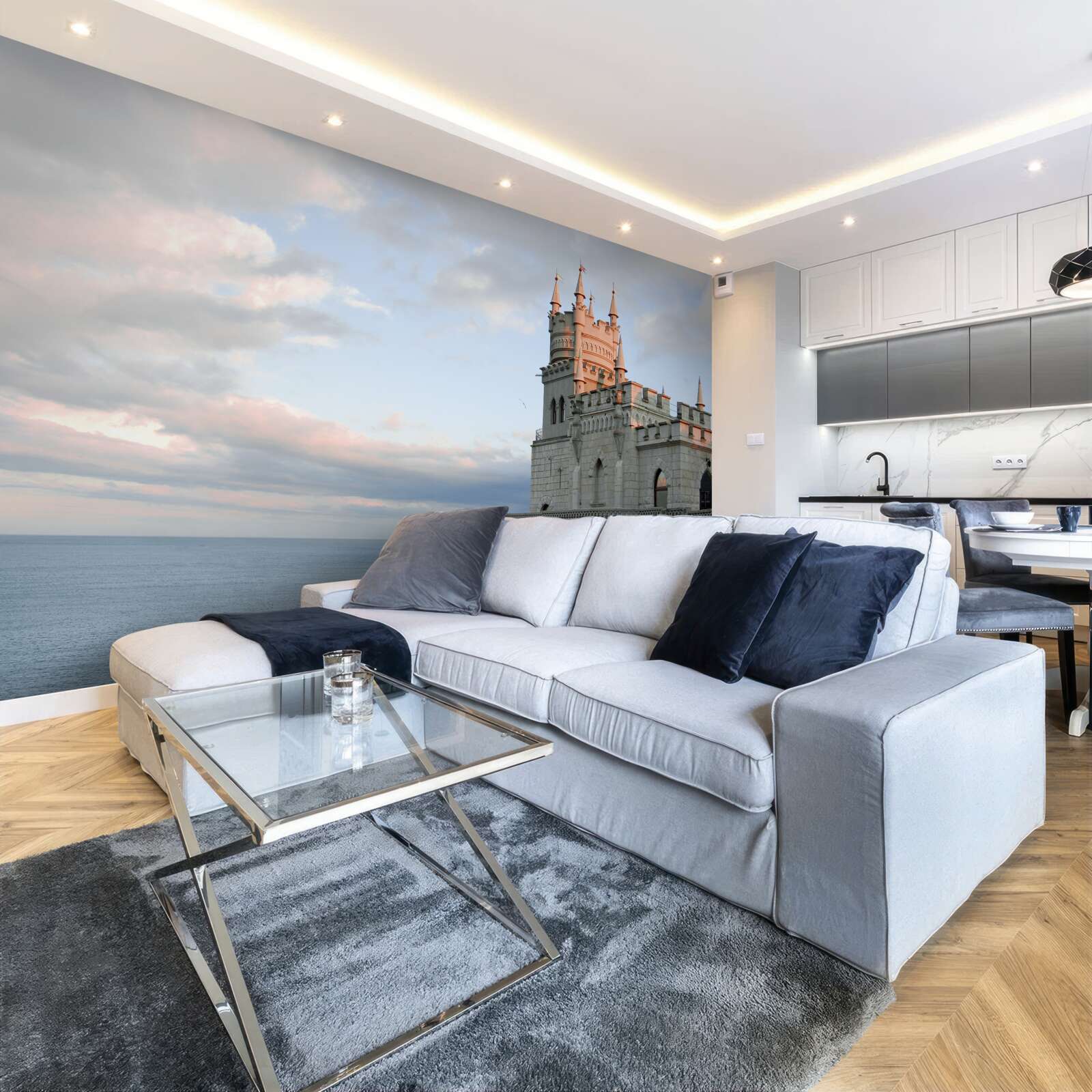 Fototapeta lastovičie hniezdo na úsvite