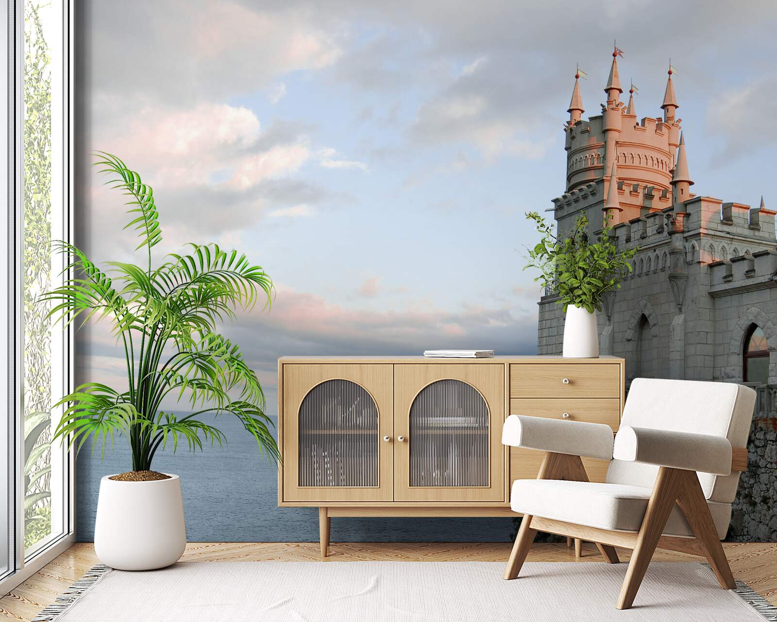 Fototapeta lastovičie hniezdo na úsvite