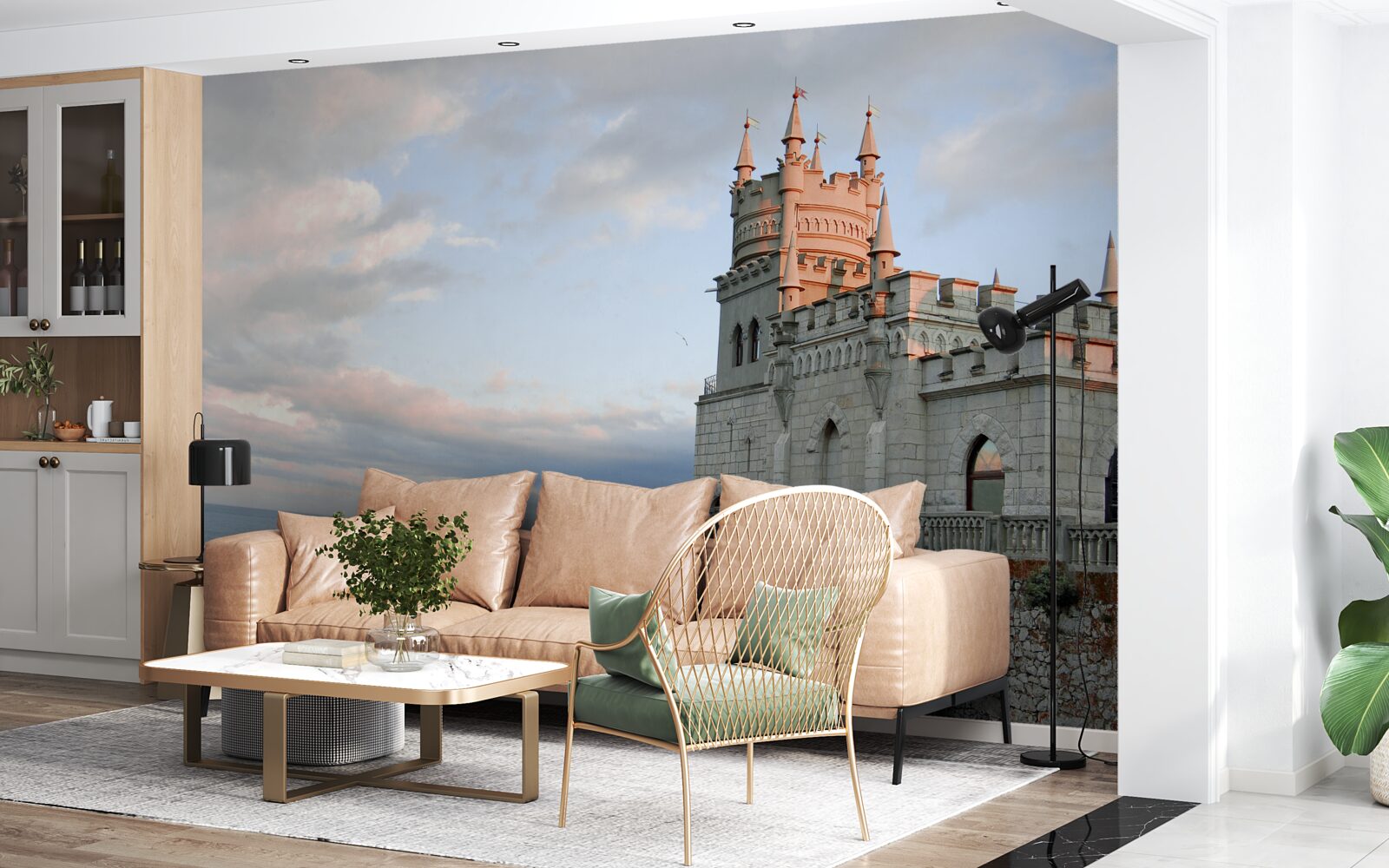 Fototapeta lastovičie hniezdo na úsvite