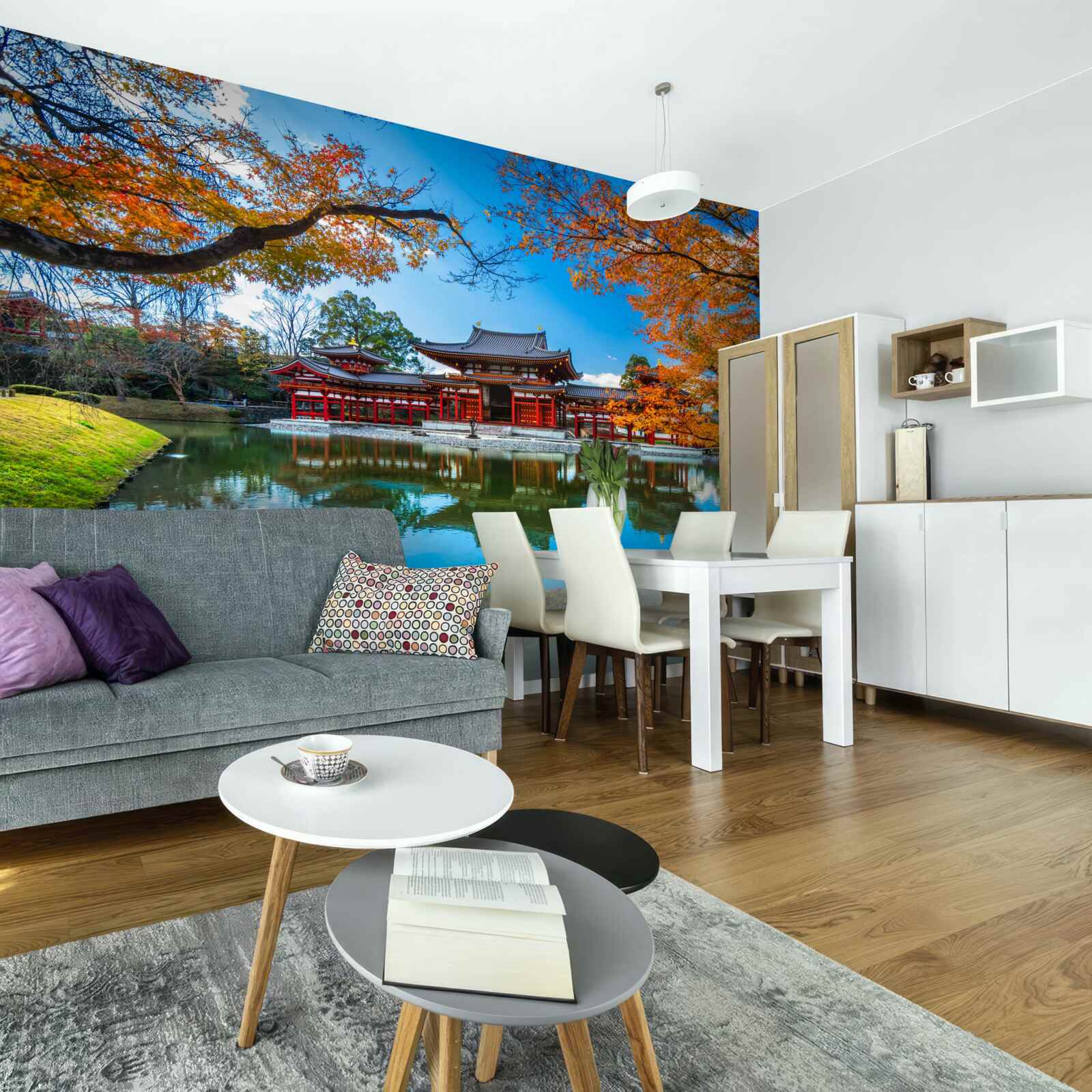 Fototapeta jesenný odraz v japonskom parku