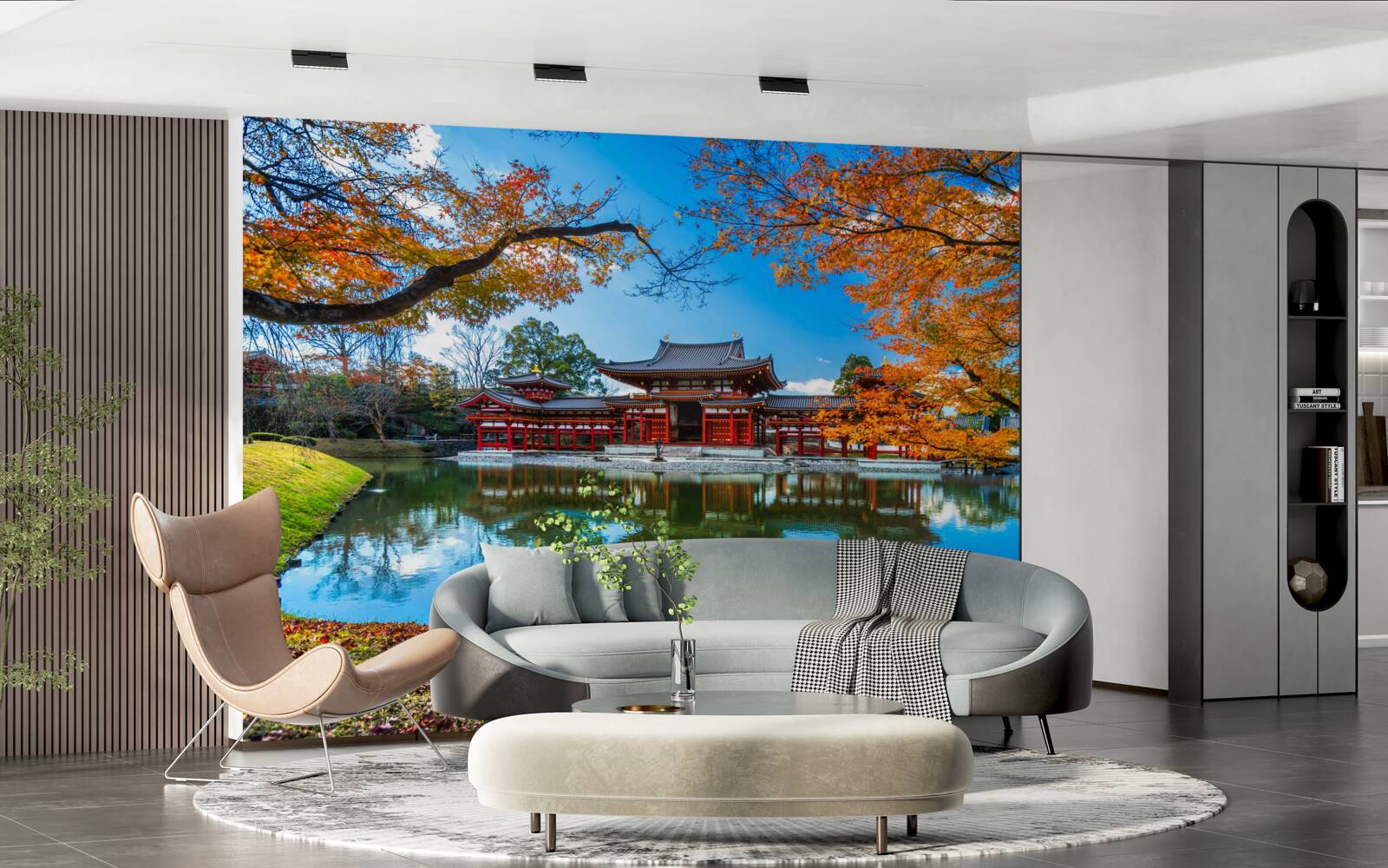 Fototapeta jesenný odraz v japonskom parku