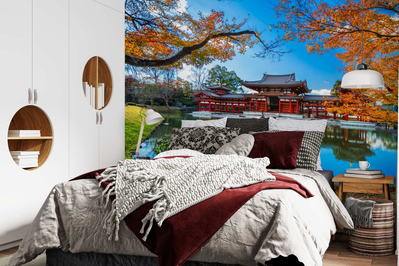 Fototapeta jesenný odraz v japonskom parku