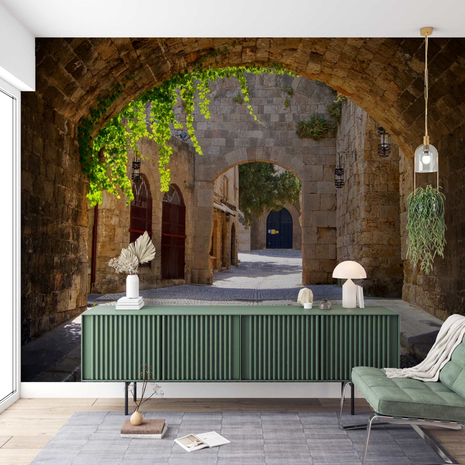 Fototapeta staré mesto zdobí kamenný oblúk