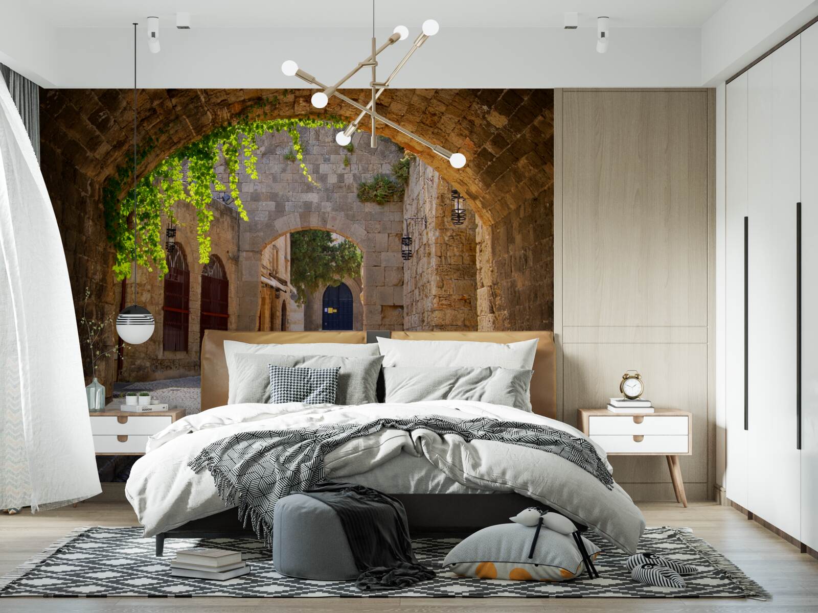 Fototapeta staré mesto zdobí kamenný oblúk