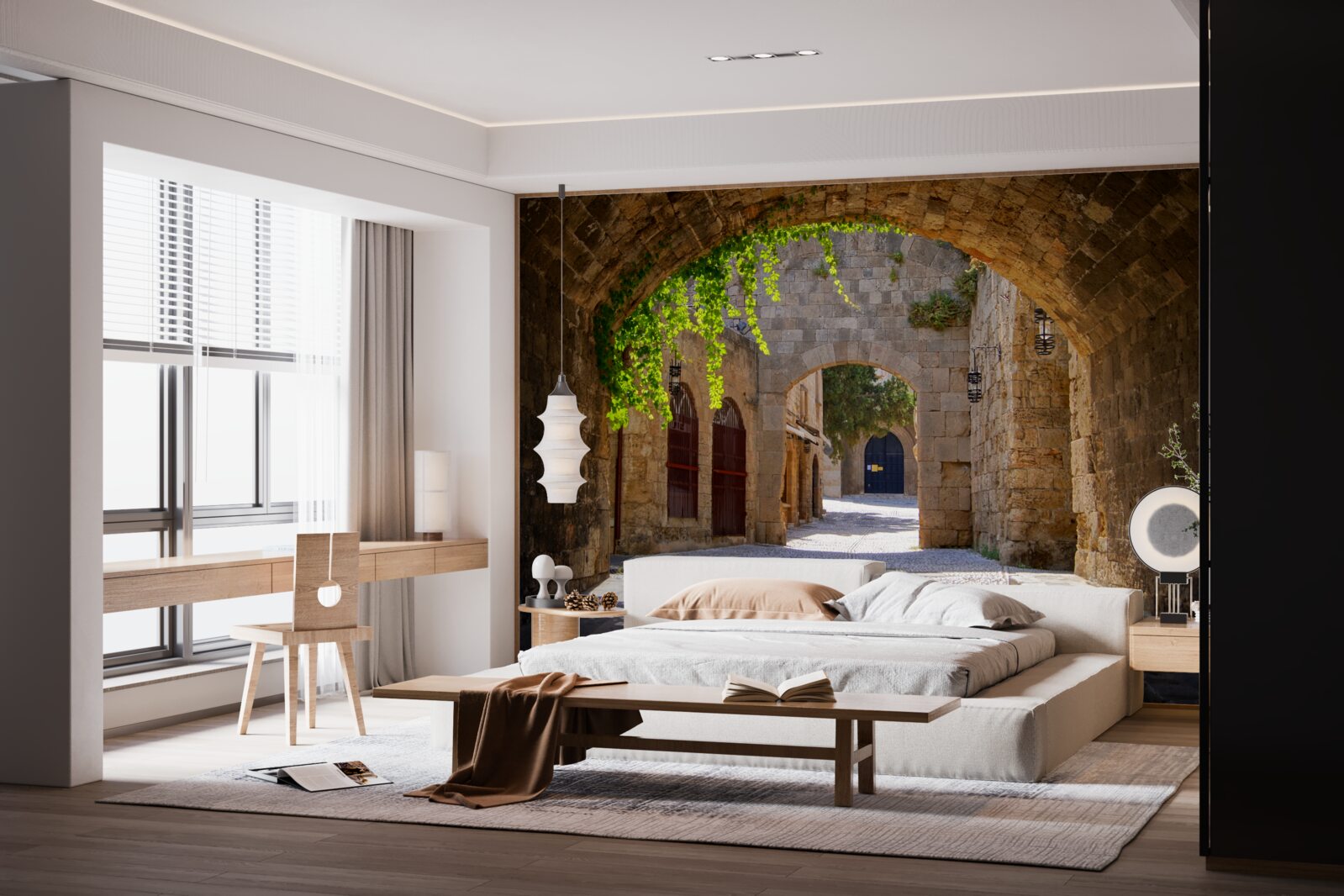 Fototapeta staré mesto zdobí kamenný oblúk