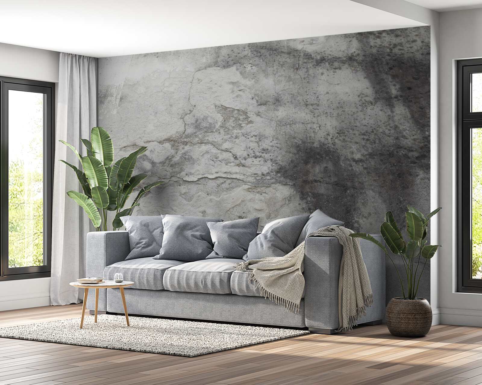 Fototapeta textúra sivého odpadu