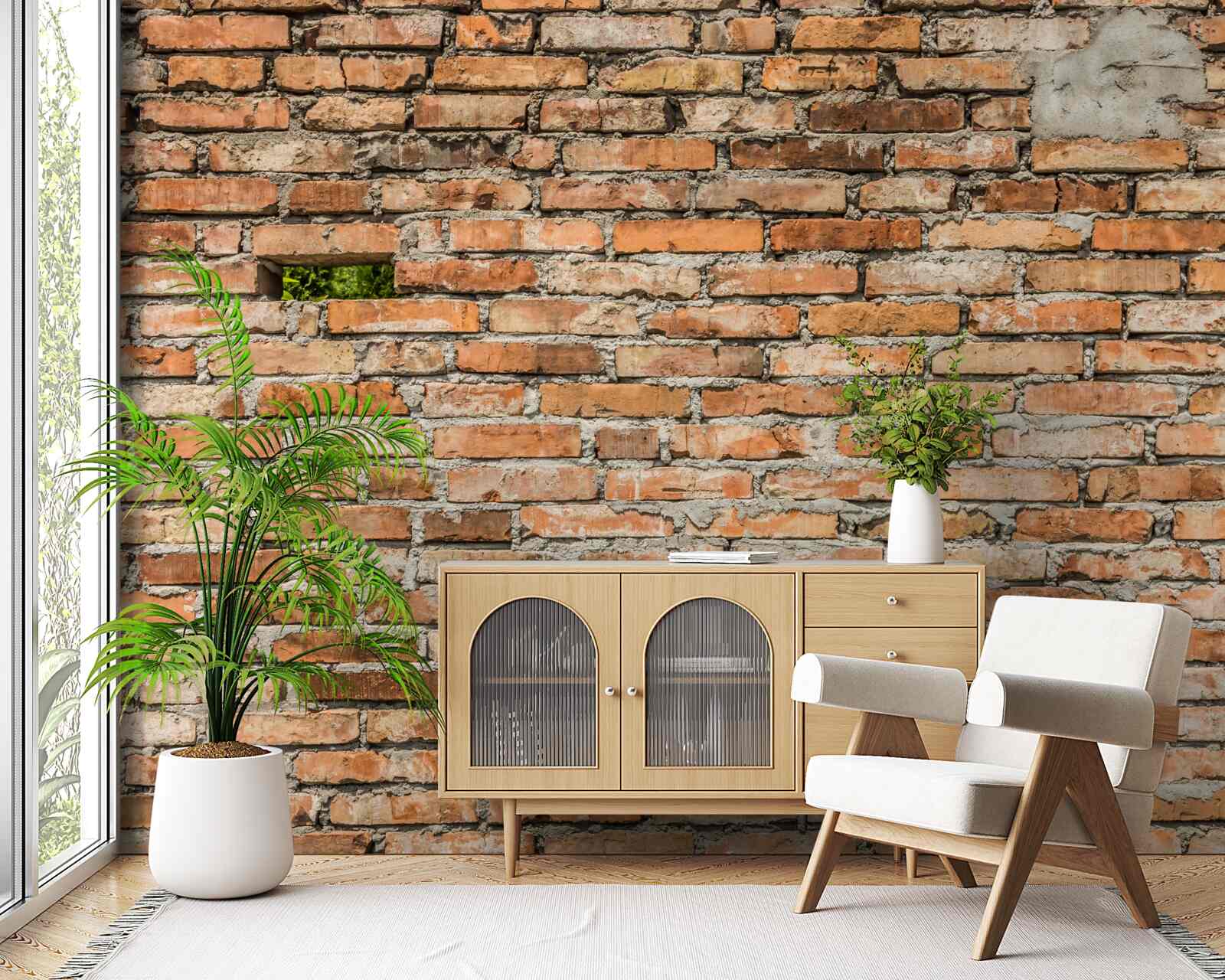 Fototapeta Stena, z ktorej padajú tehly, ktoré stratili sviežosť