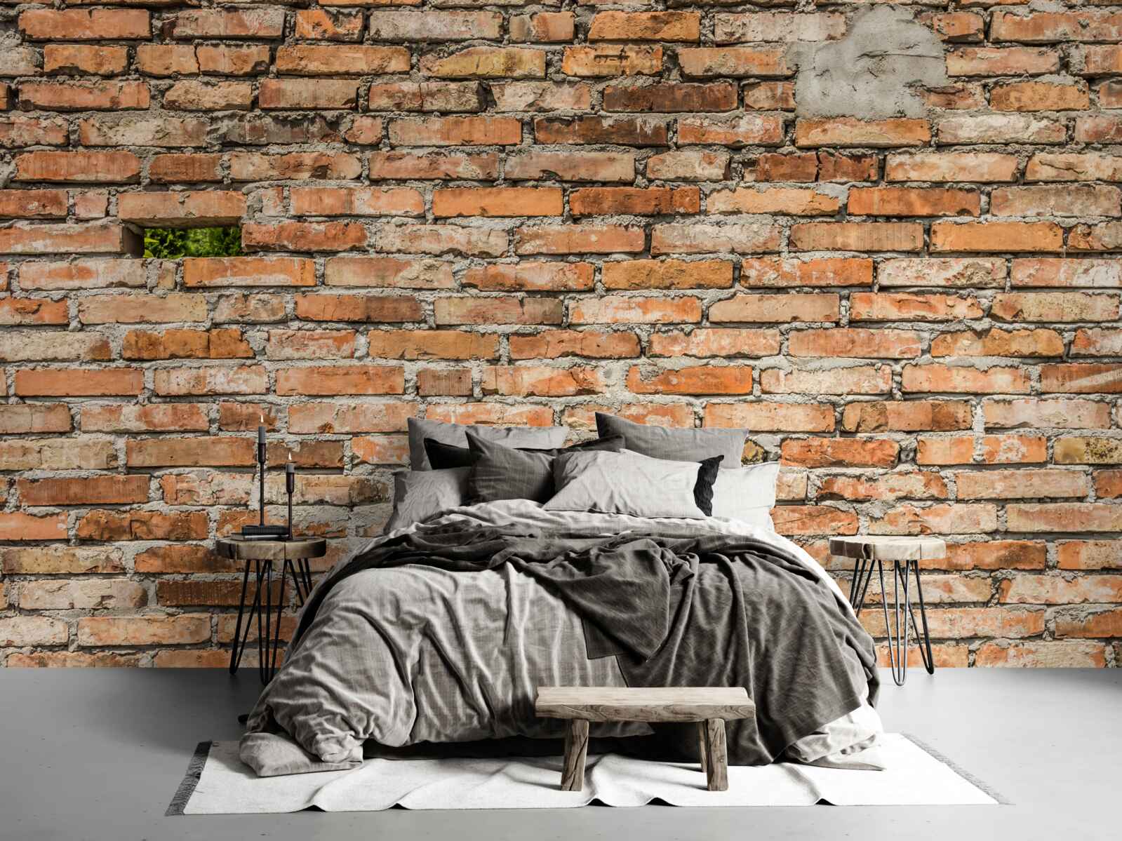 Fototapeta Stena, z ktorej padajú tehly, ktoré stratili sviežosť