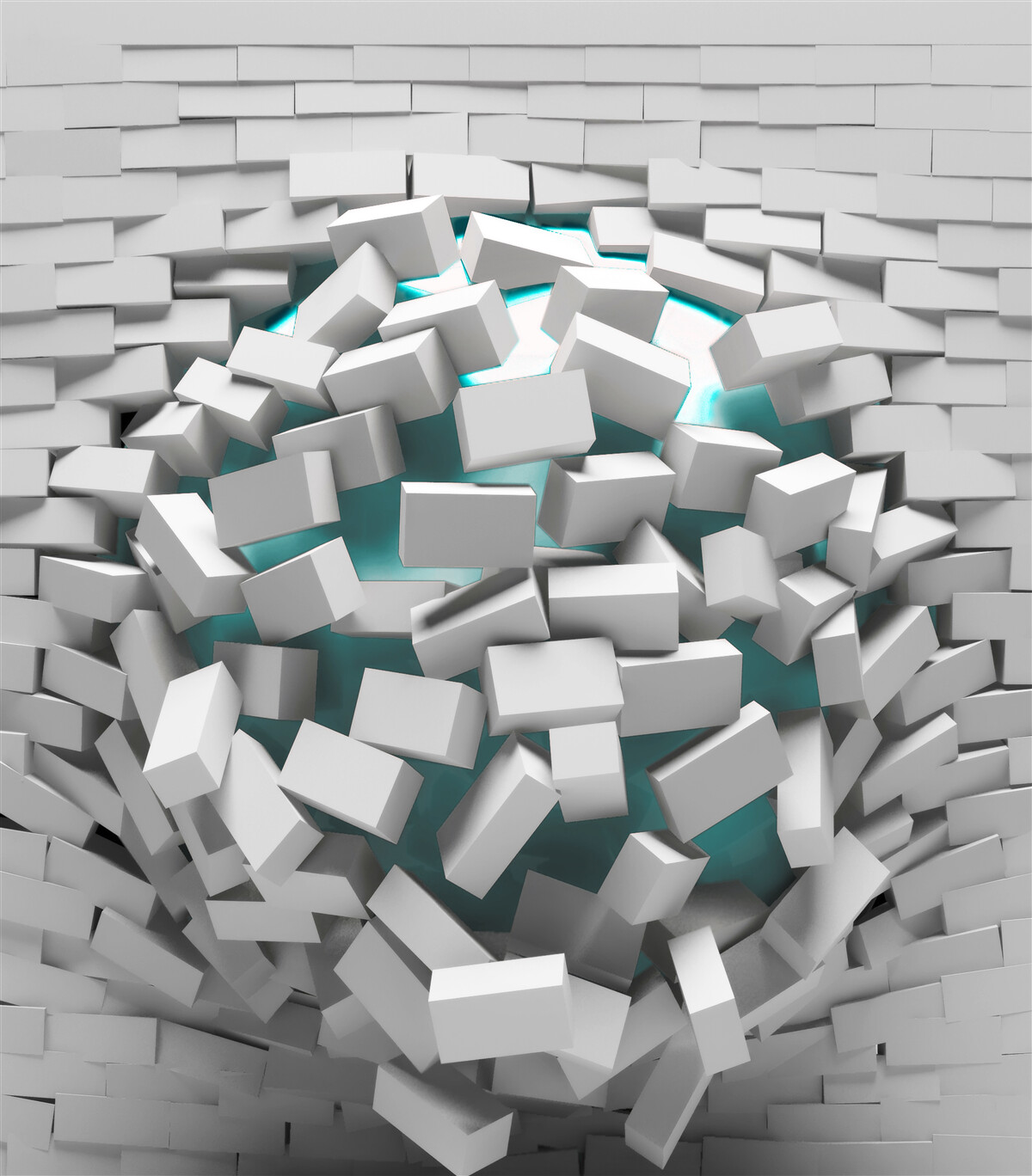 Fototapeta tehly natreté na bielo sa odlupujú