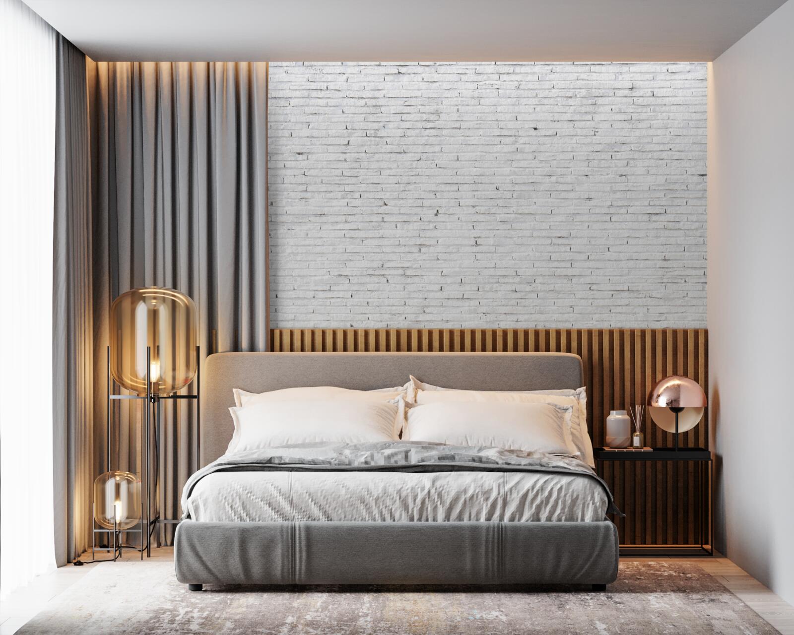 Fototapeta Stena je tehlová, dokonale biela