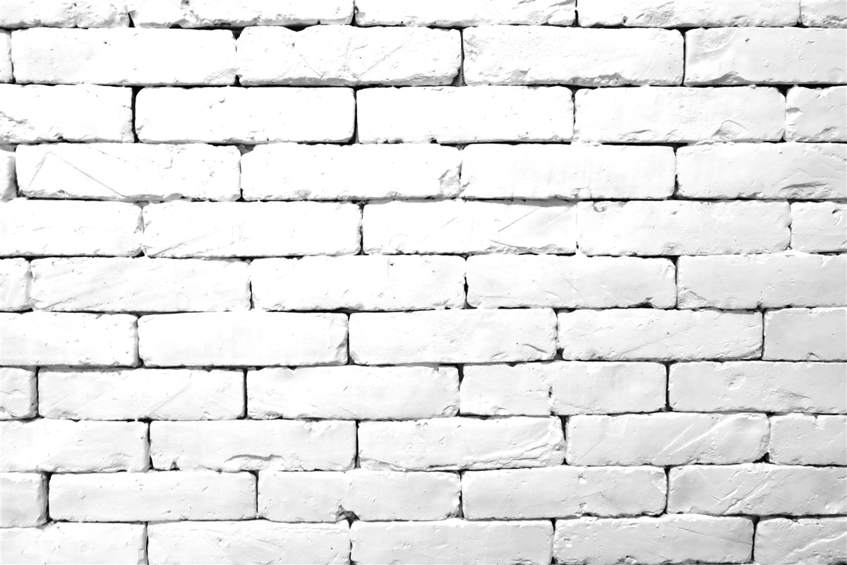 Fototapeta Tehlová stena, starostlivo vyrobená v bielej farbe