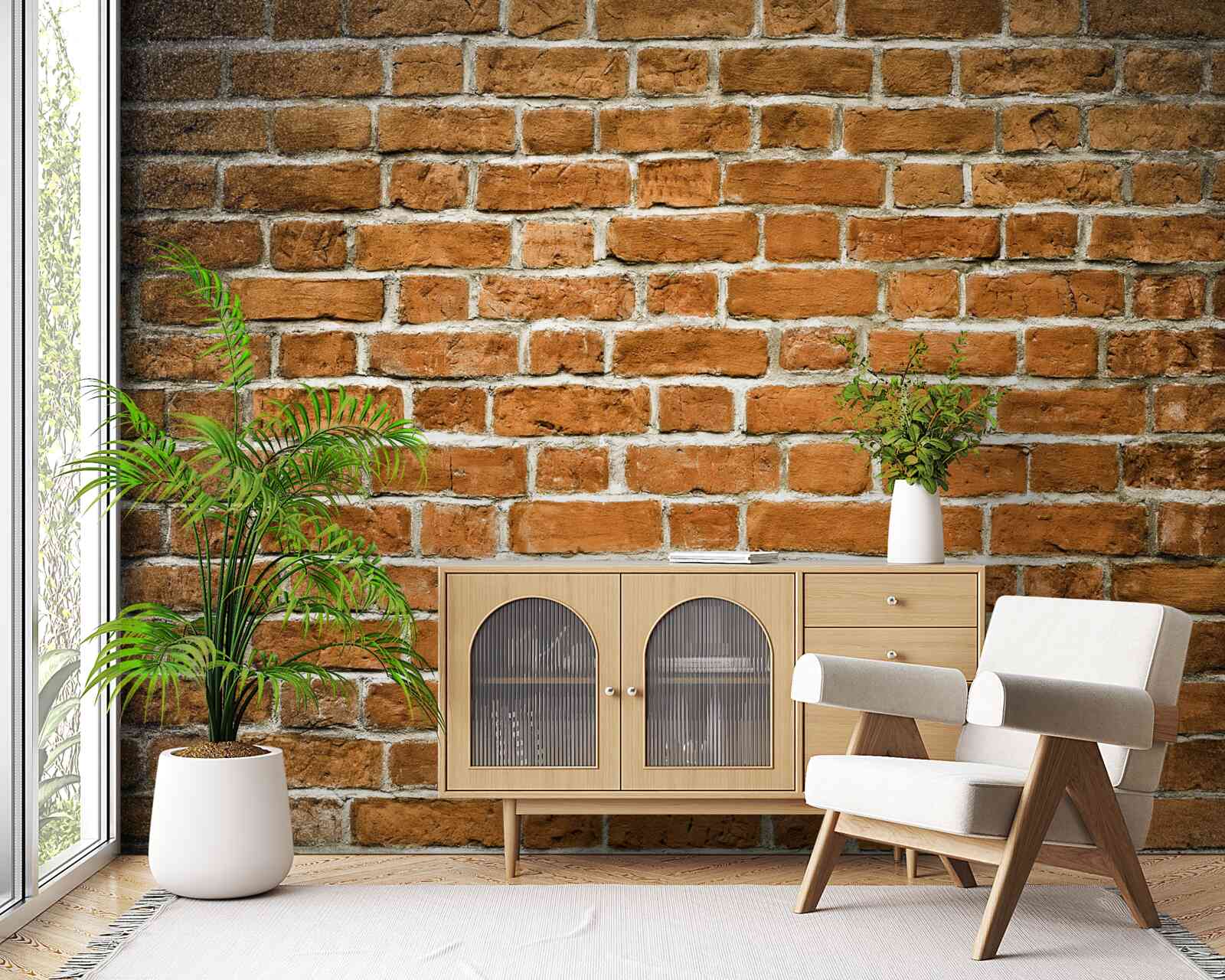 Fototapeta hnedá tehlová stena