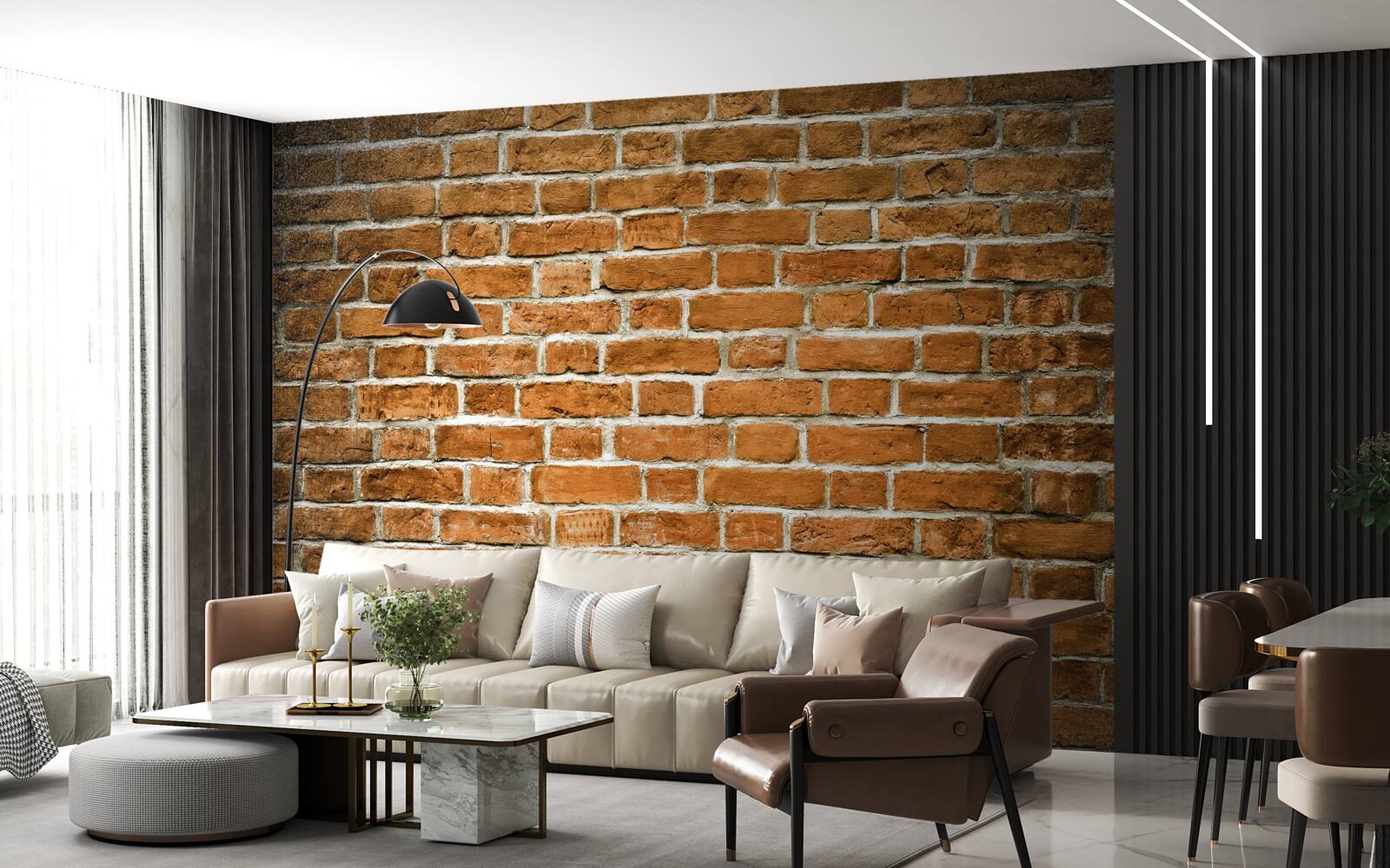 Fototapeta hnedá tehlová stena