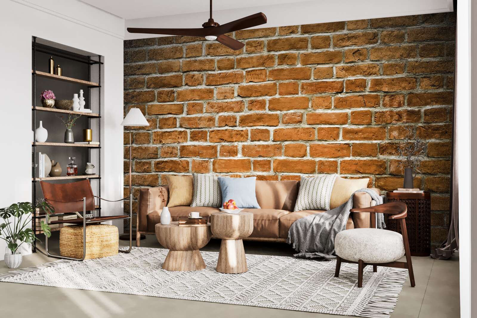 Fototapeta hnedá tehlová stena