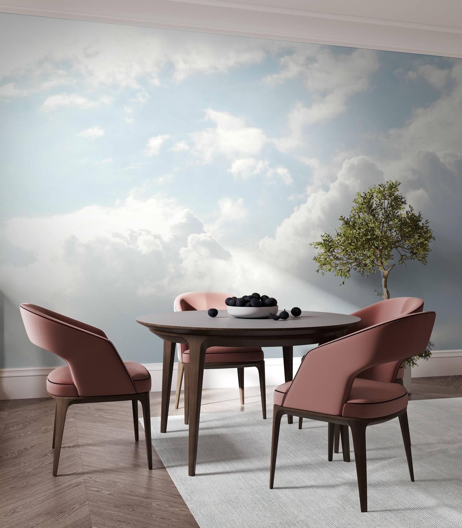 Fototapeta husté mliečne oblaky