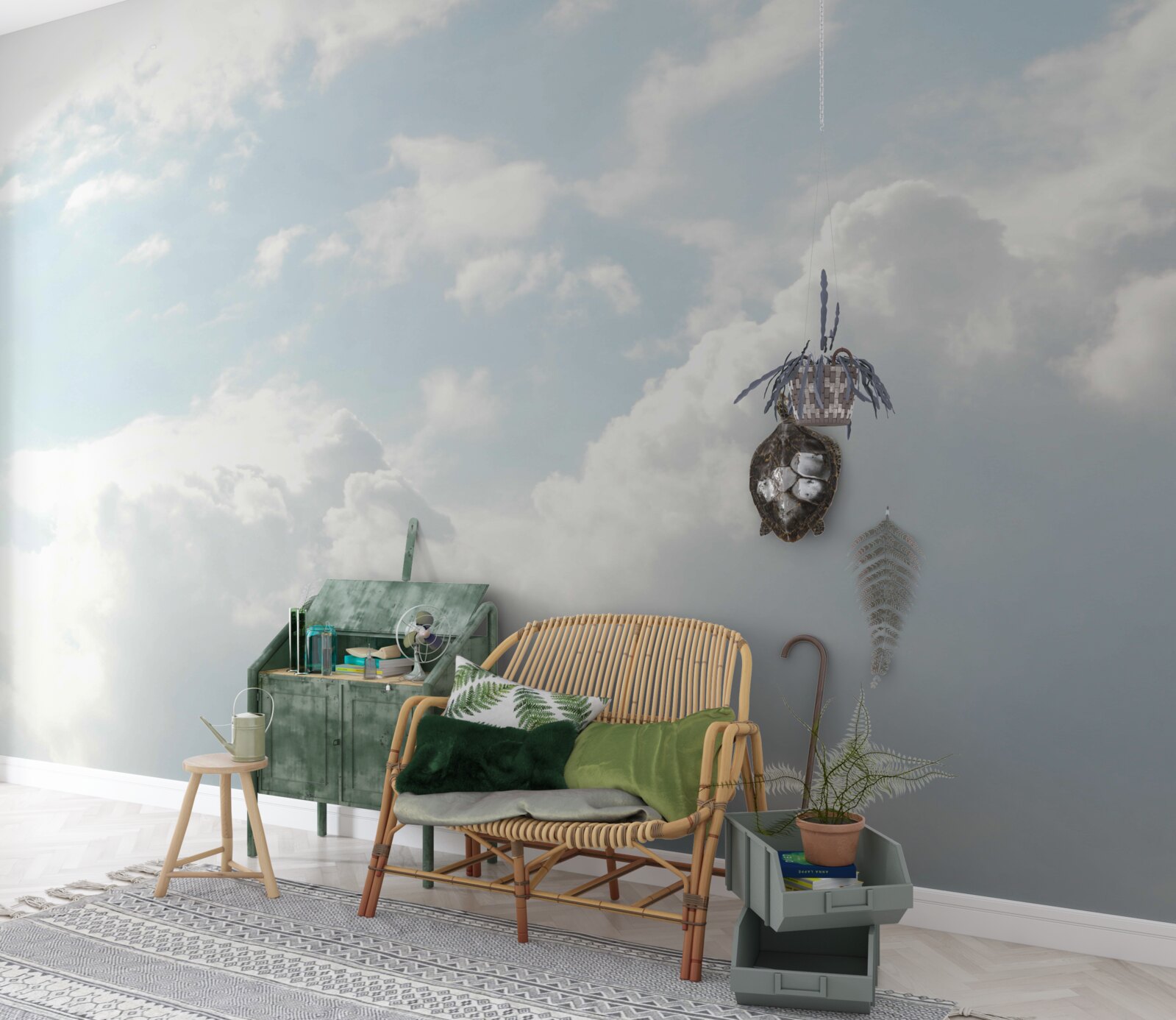 Fototapeta husté mliečne oblaky