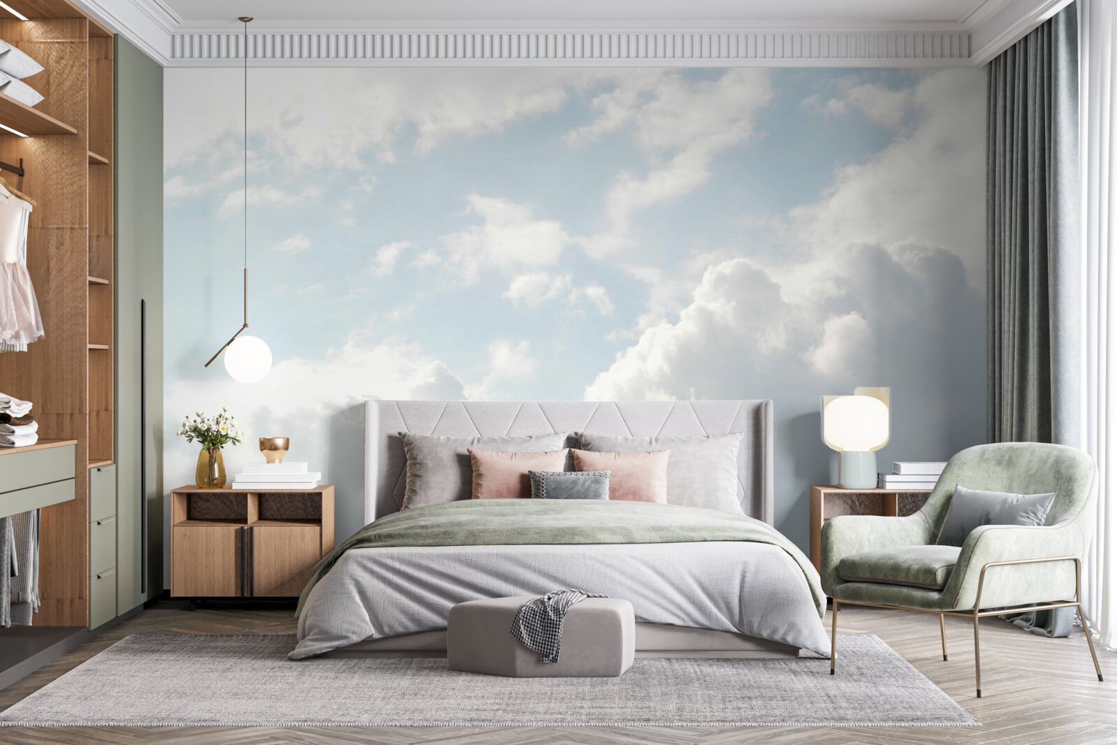 Fototapeta husté mliečne oblaky