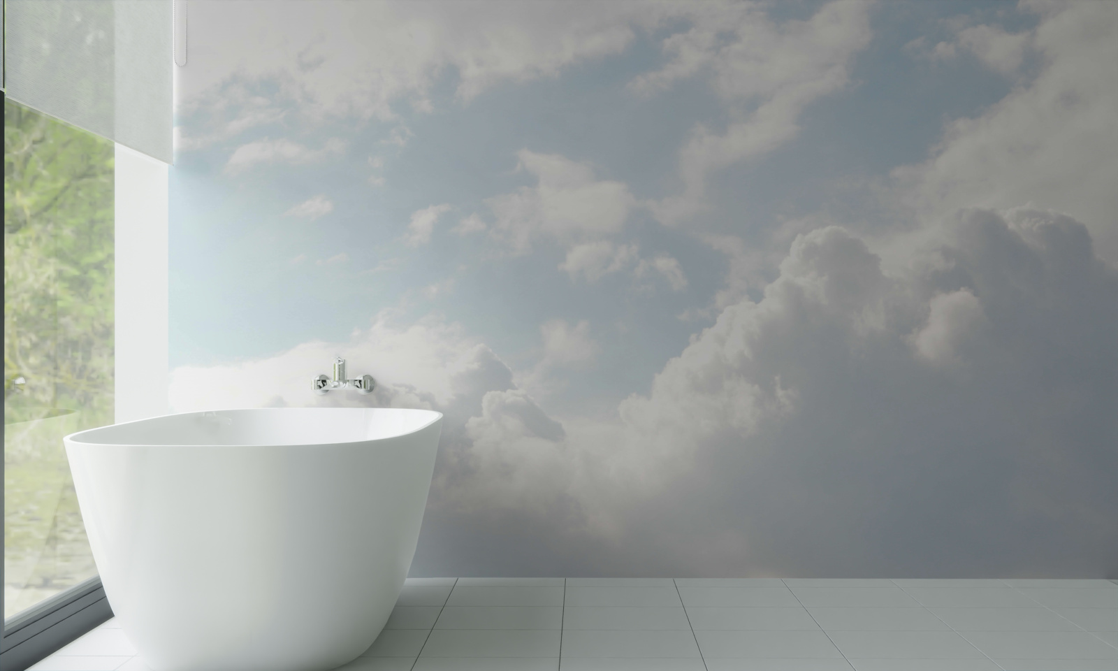 Fototapeta husté mliečne oblaky