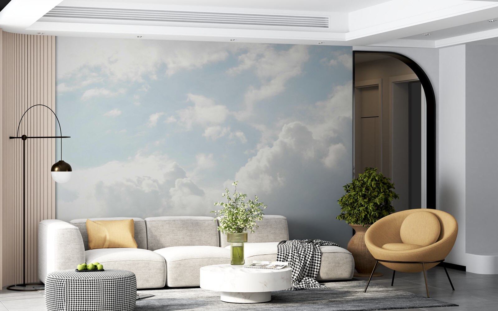 Fototapeta husté mliečne oblaky