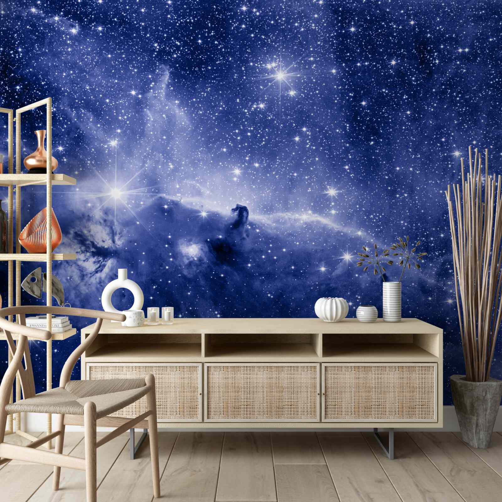 Fototapeta noc plná kozmických hviezd