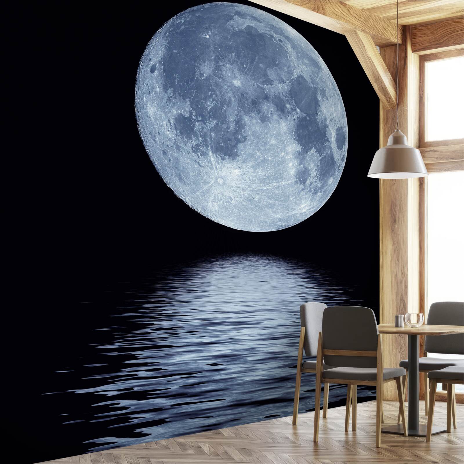 Fototapeta odraz splnu na vodnej hladine