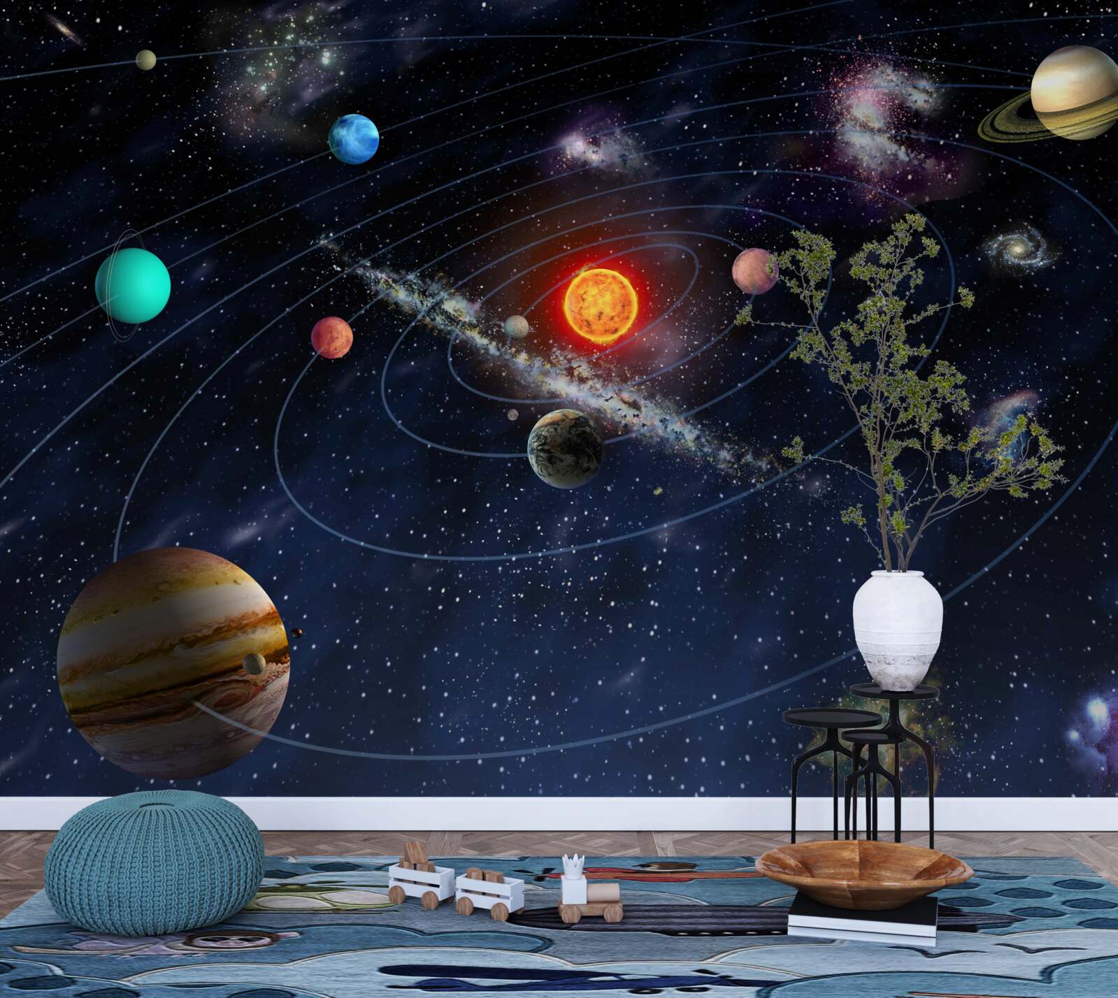 Fototapeta planetárny diagram vo vesmíre